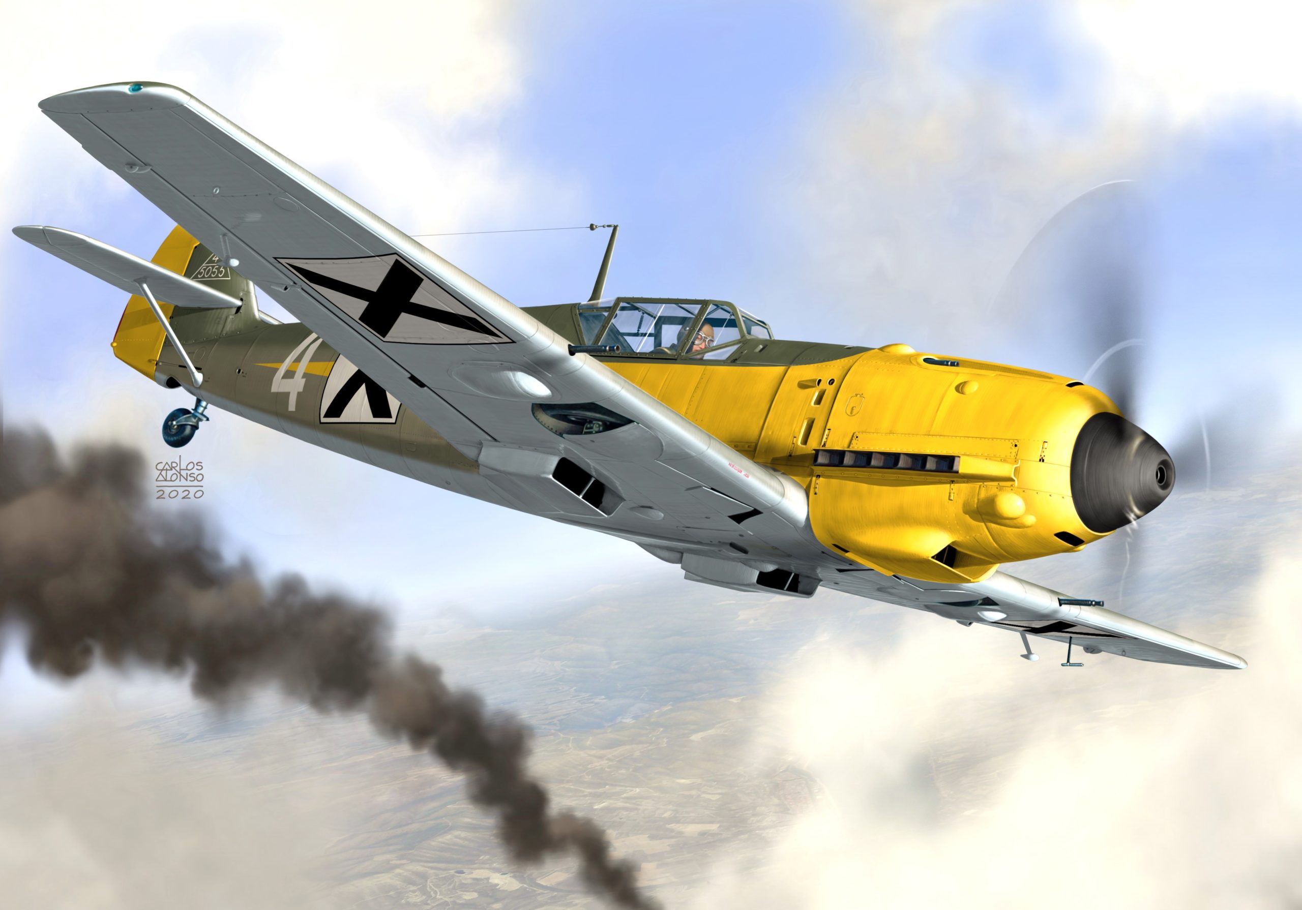 military, messerschmitt bf 109, aircraft, luftwaffe, warplane, military aircraft