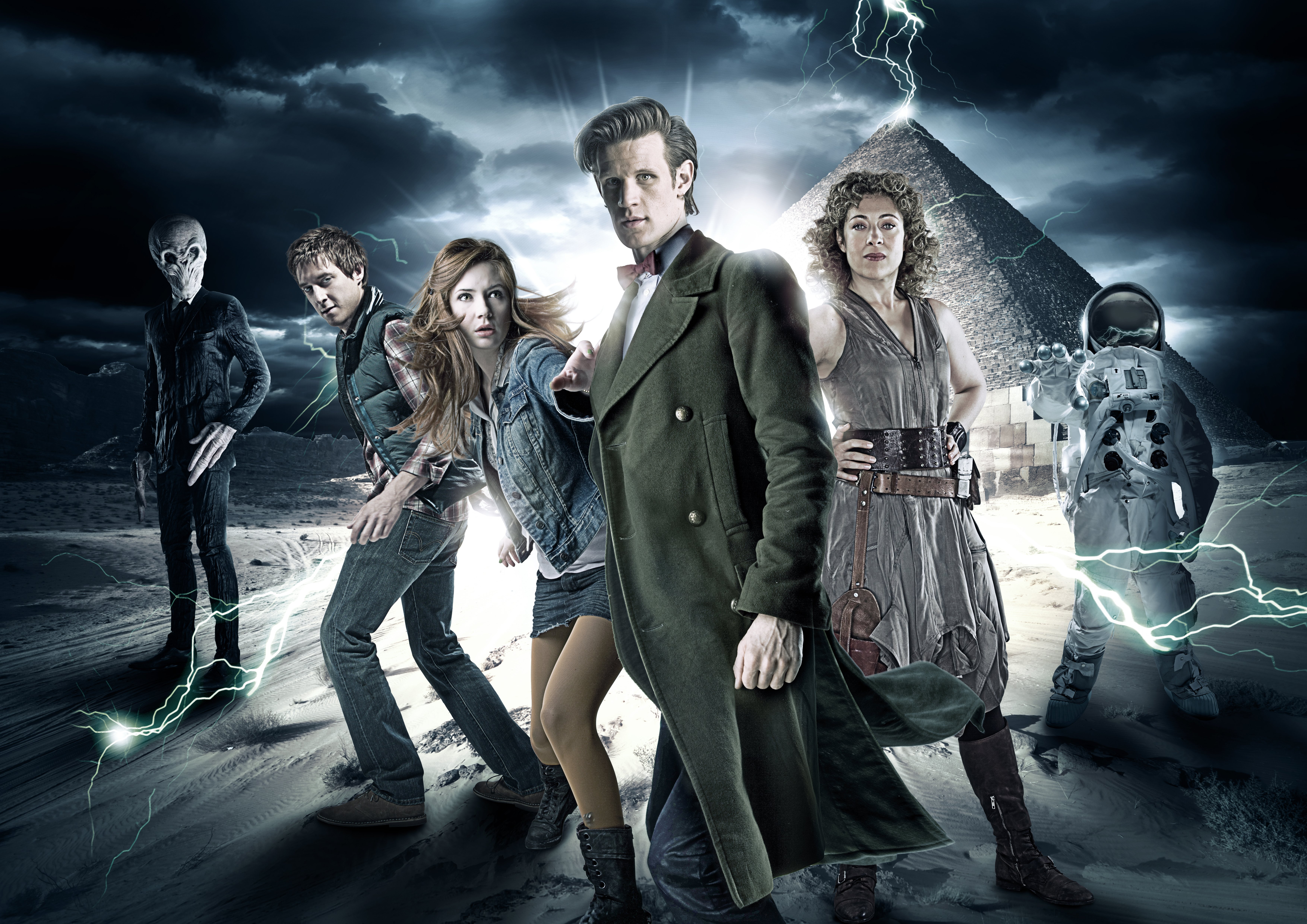 Download mobile wallpaper Pyramid, Doctor Who, Tv Show, Karen Gillan, Matt Smith for free.