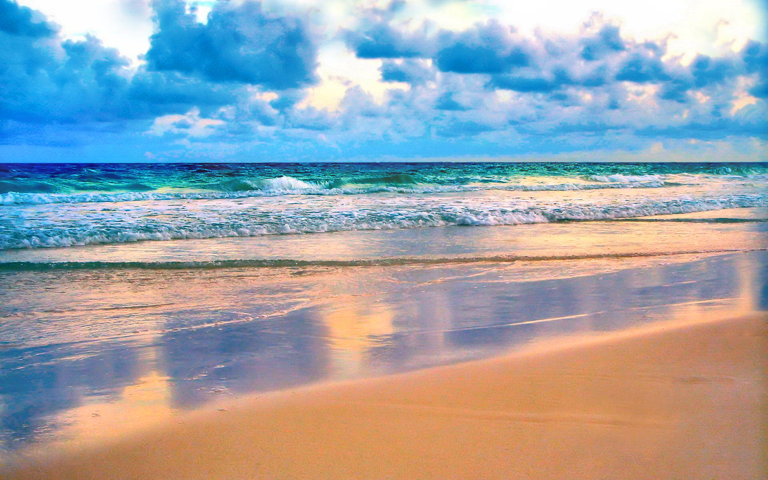 571624 descargar fondo de pantalla mar, horizonte, ola, tierra/naturaleza, playa, nube: protectores de pantalla e imágenes gratis