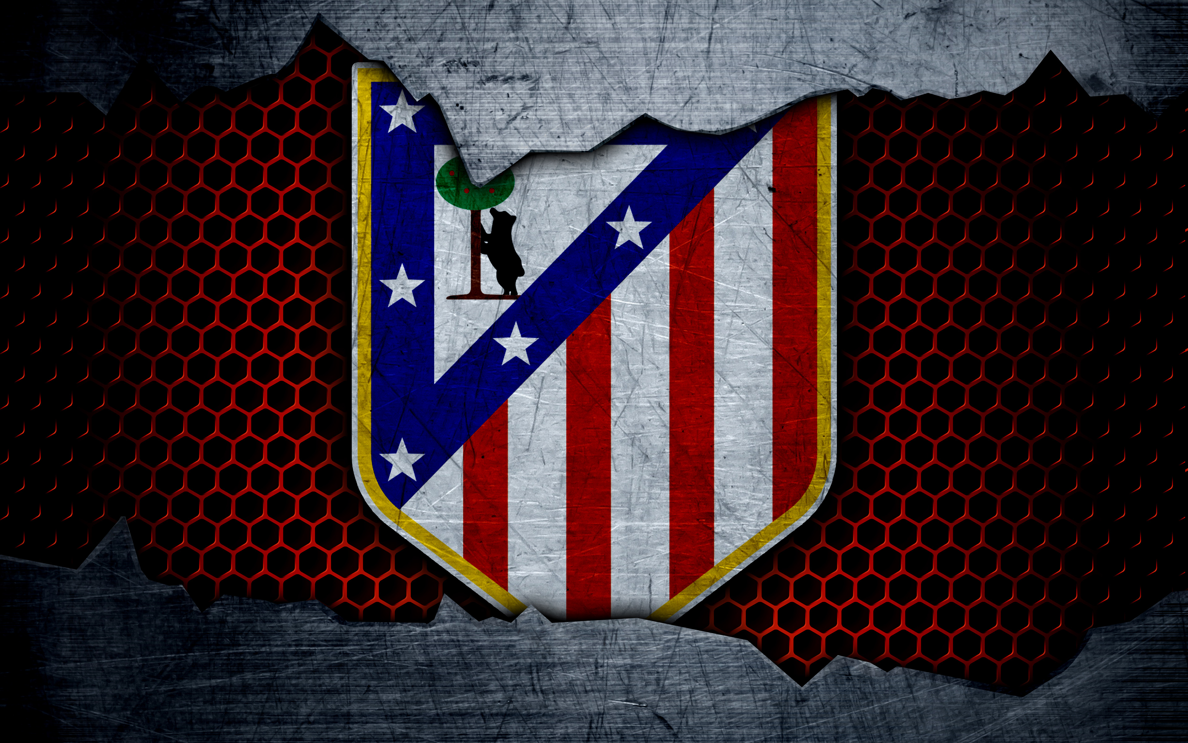Free download wallpaper Sports, Logo, Emblem, Soccer, Atlético Madrid on your PC desktop