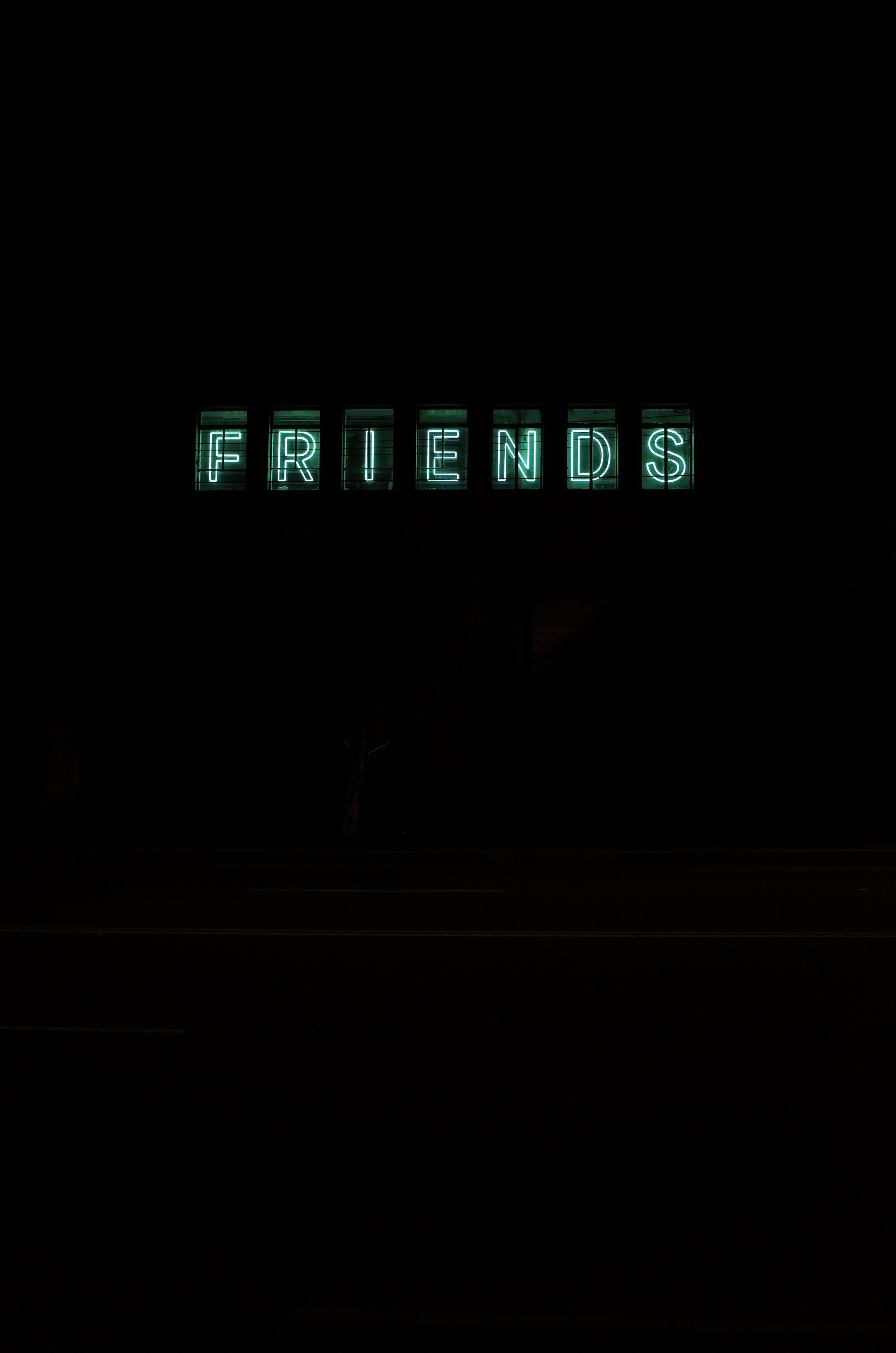 friends, dark, backlight, letters, neon, words, illumination, inscription Full HD