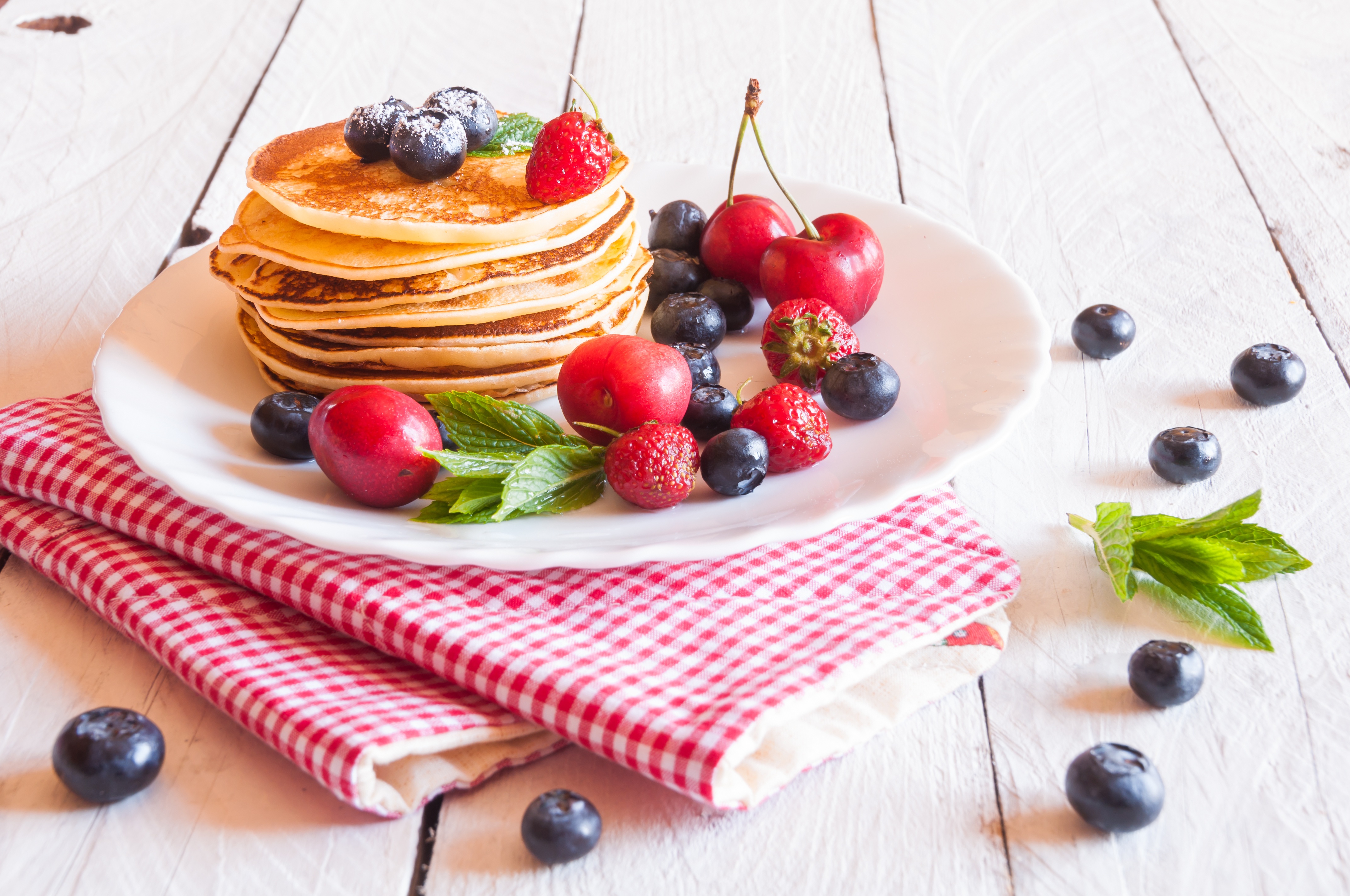 Download mobile wallpaper Food, Still Life, Berry, Fruit, Breakfast, Pancake for free.