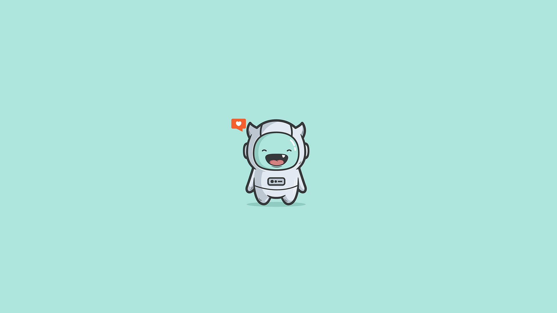 Download mobile wallpaper Love, Minimalism, Robot, Artistic, Astronaut for free.