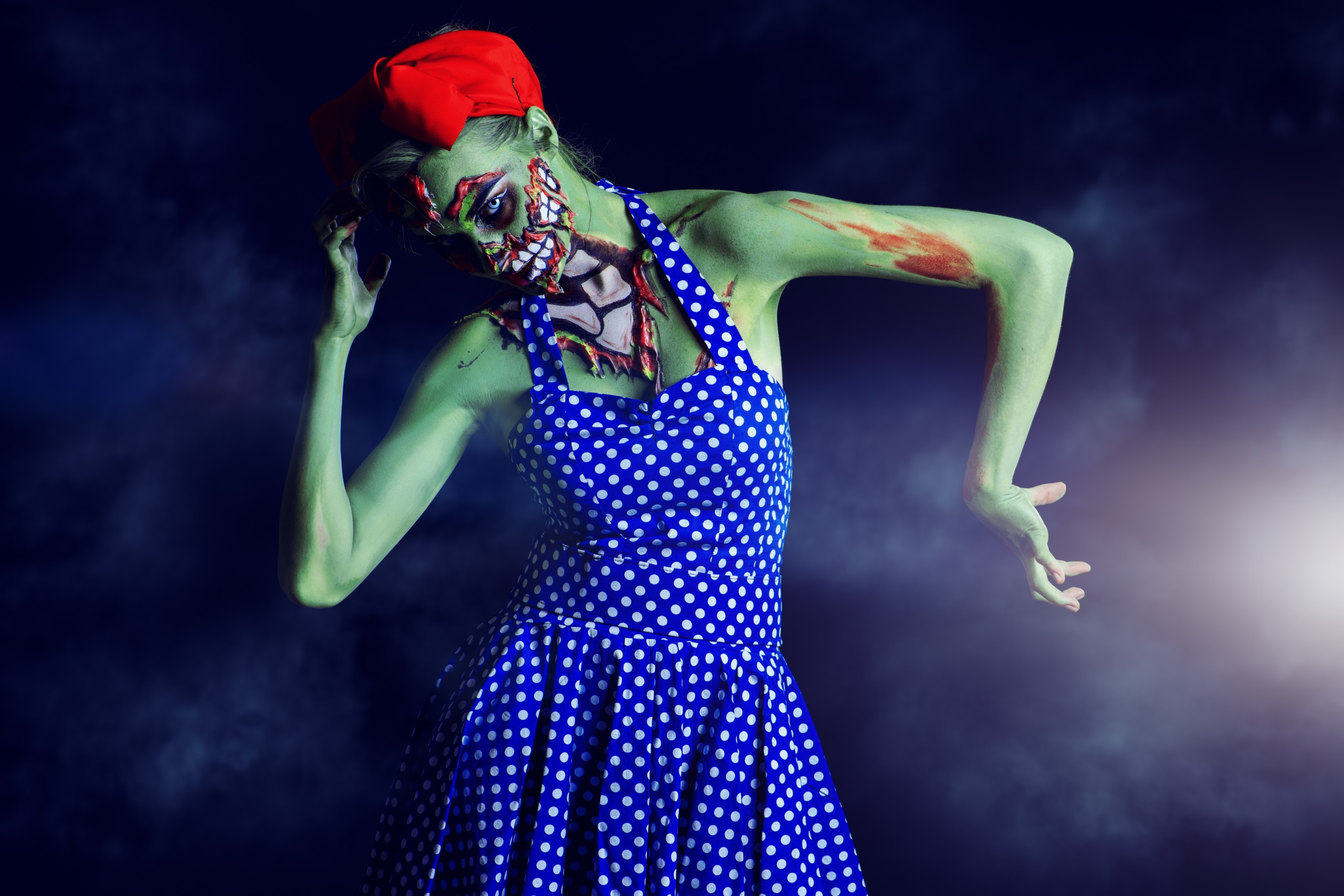 Download mobile wallpaper Halloween, Holiday, Makeup, Zombie for free.