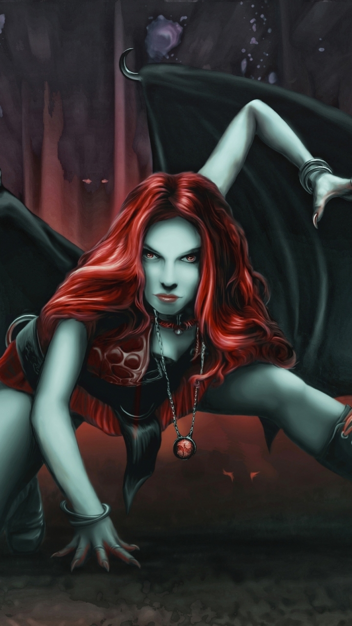 Download mobile wallpaper Gothic, Dark, Demon, Vampire for free.