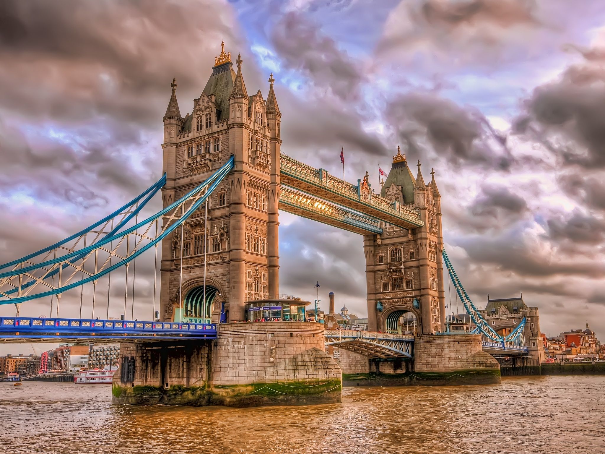 Download mobile wallpaper Bridges, Sky, London, Cloud, Tower Bridge, Man Made for free.