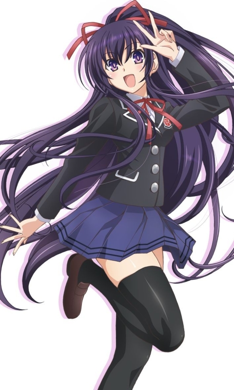 Download mobile wallpaper Anime, Purple Eyes, Purple Hair, Date A Live, Tohka Yatogami for free.