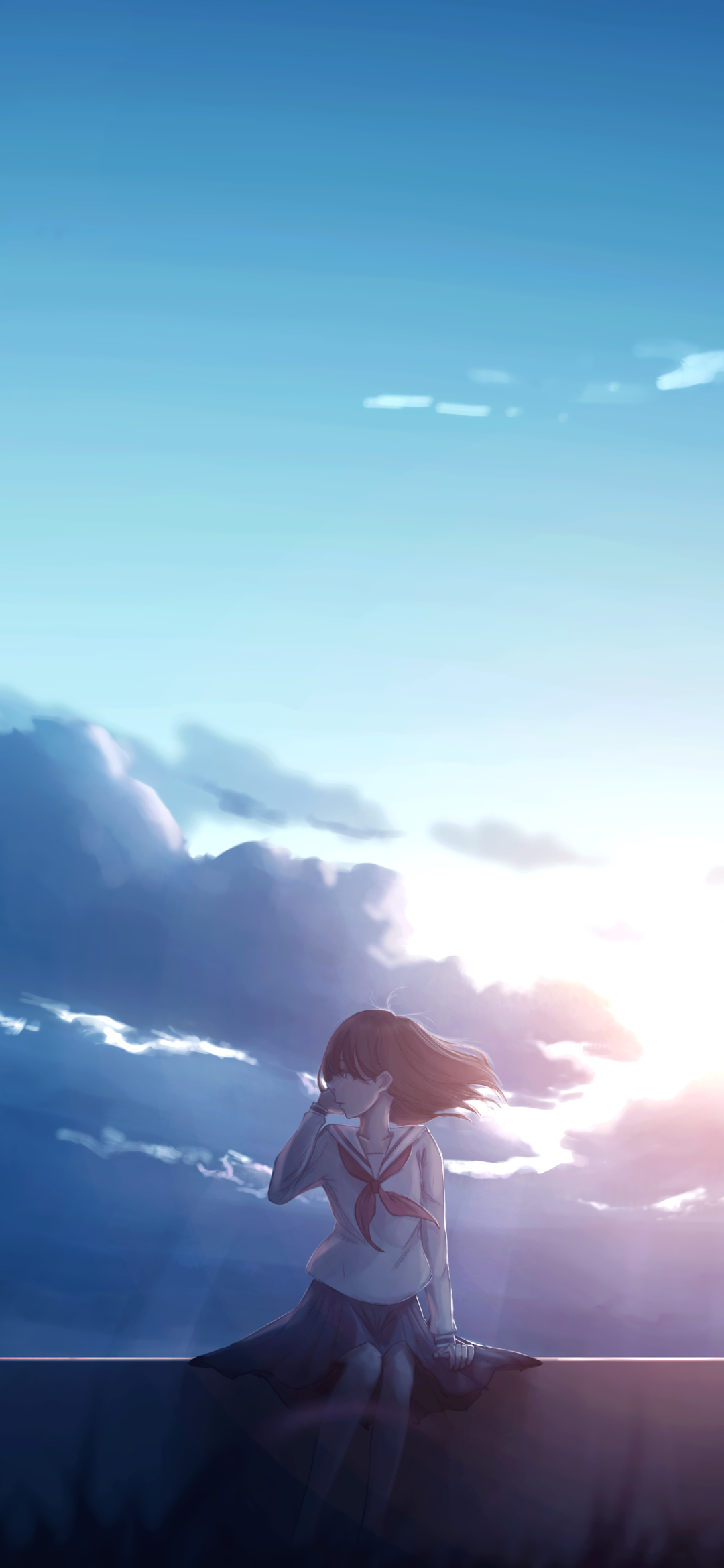 Download mobile wallpaper Anime, Sky, Original for free.