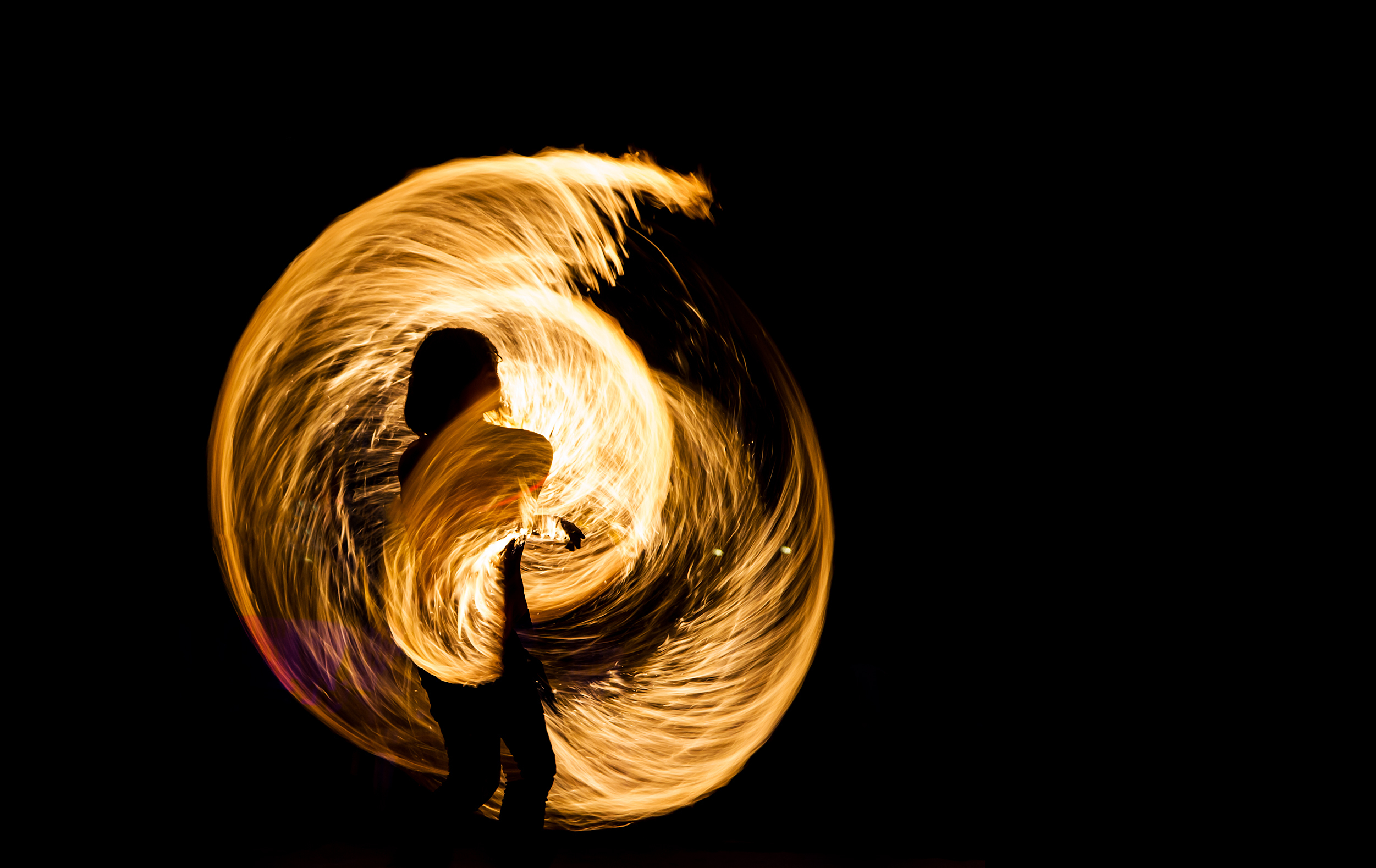 photography, fire juggling, light, night