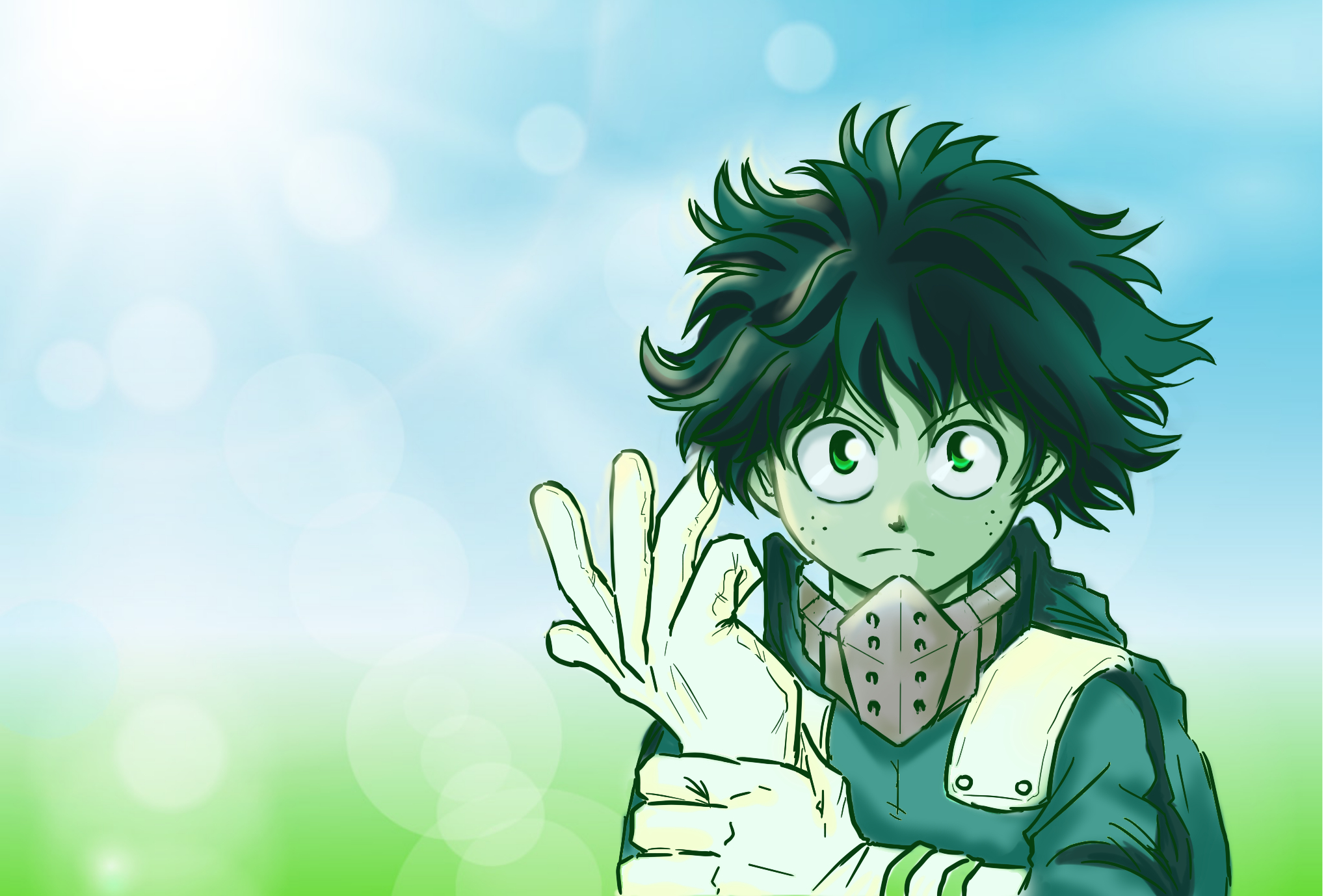 Handy-Wallpaper Animes, Izuku Midoriya, Boku No Hero Academia kostenlos herunterladen.