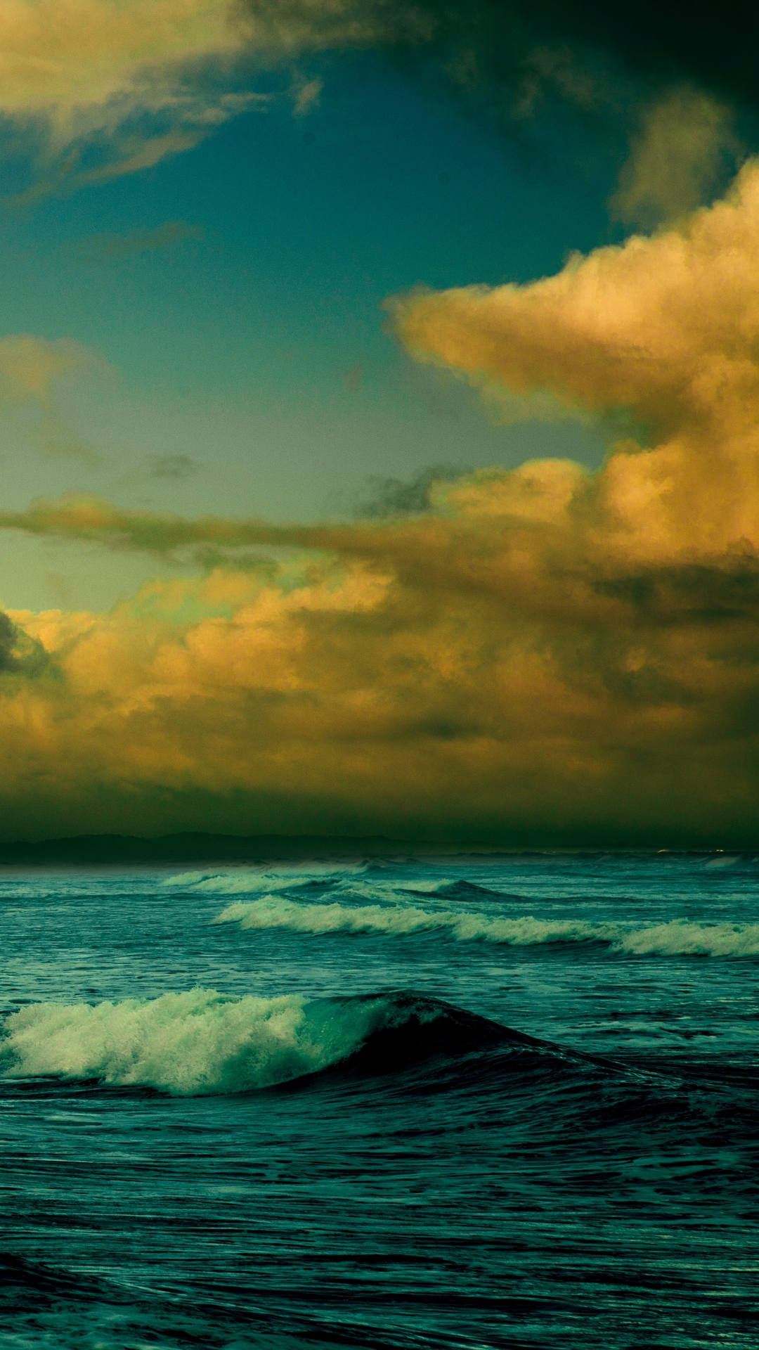Download mobile wallpaper Horizon, Ocean, Earth, Cloud, Wave, Seascape for free.
