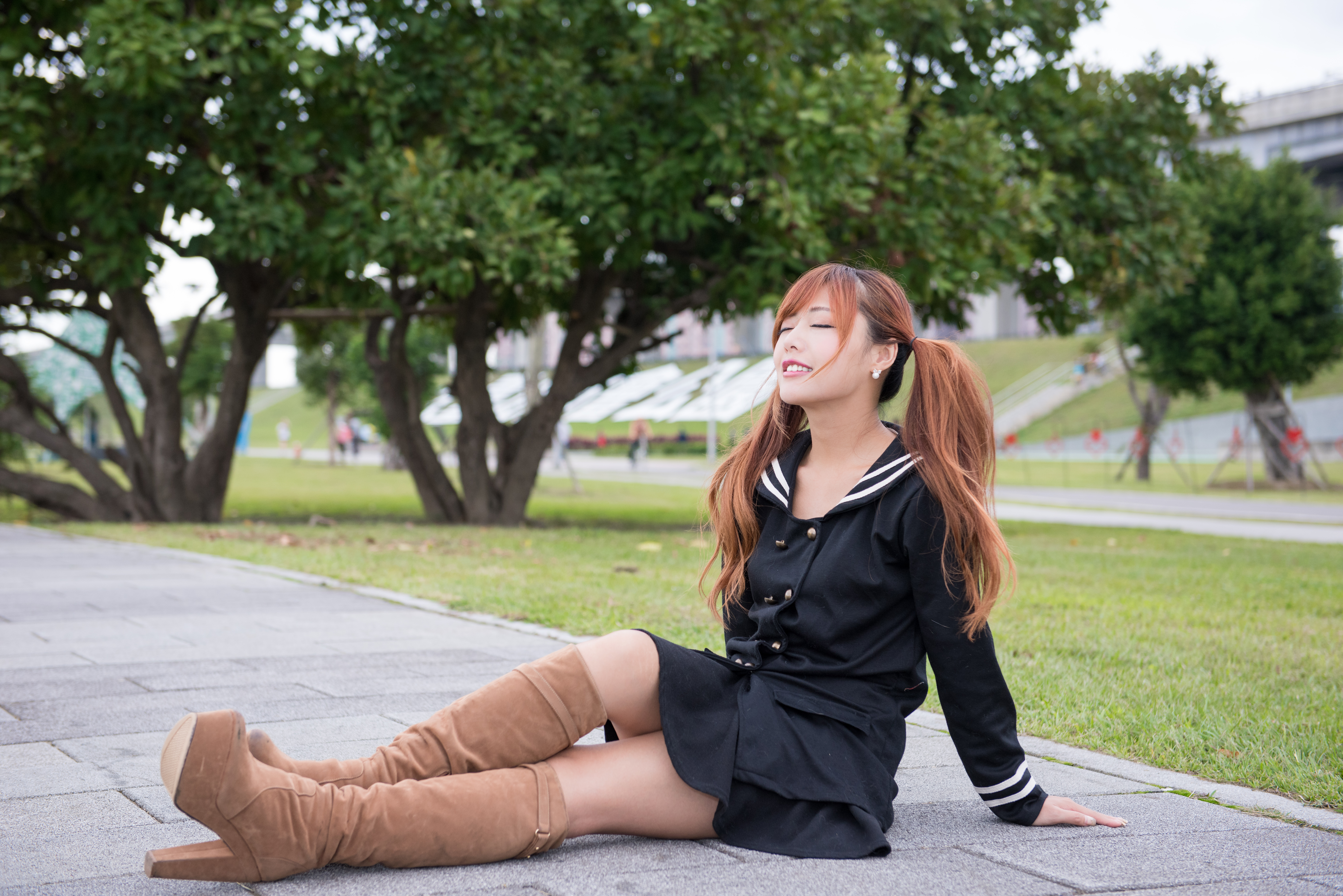 Download mobile wallpaper Boots, Model, Women, Asian, Taiwanese, Xiao Xi for free.