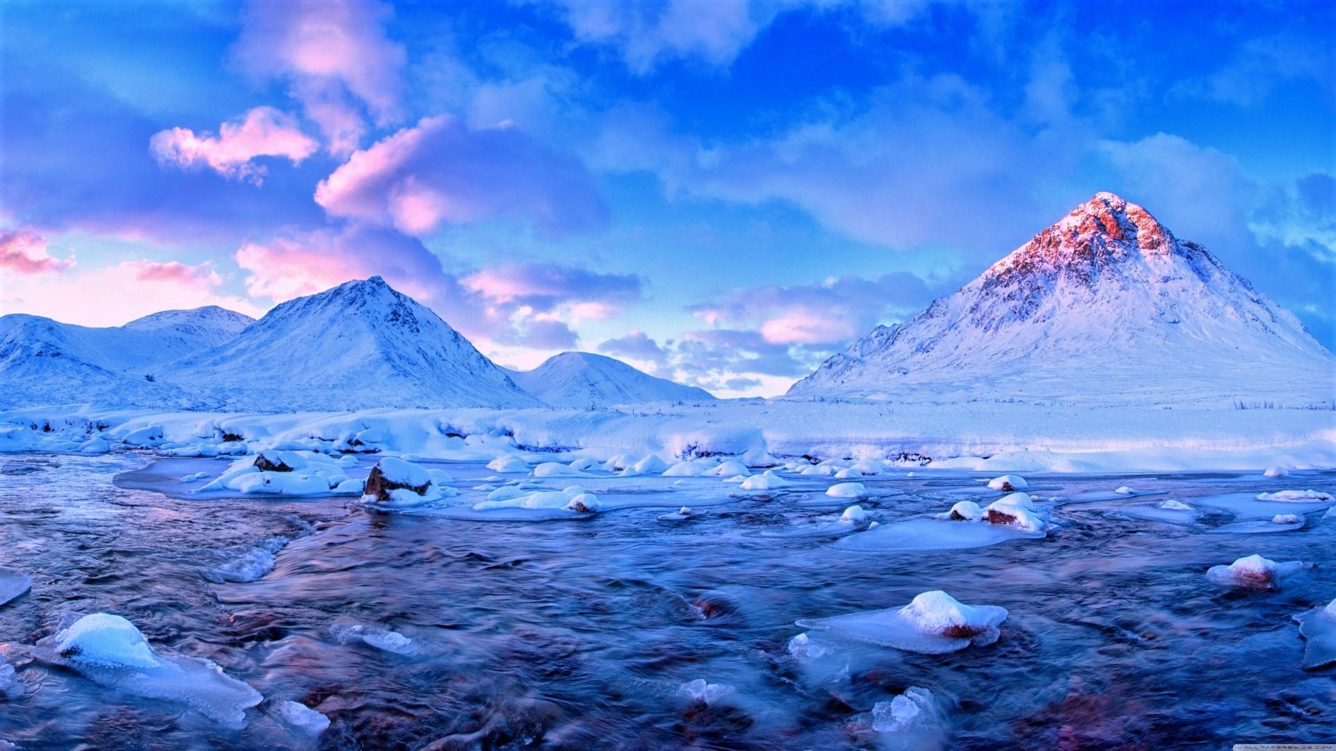 Скачать картинку Зима, Снег, Гора, Озеро, Земля/природа в телефон бесплатно.