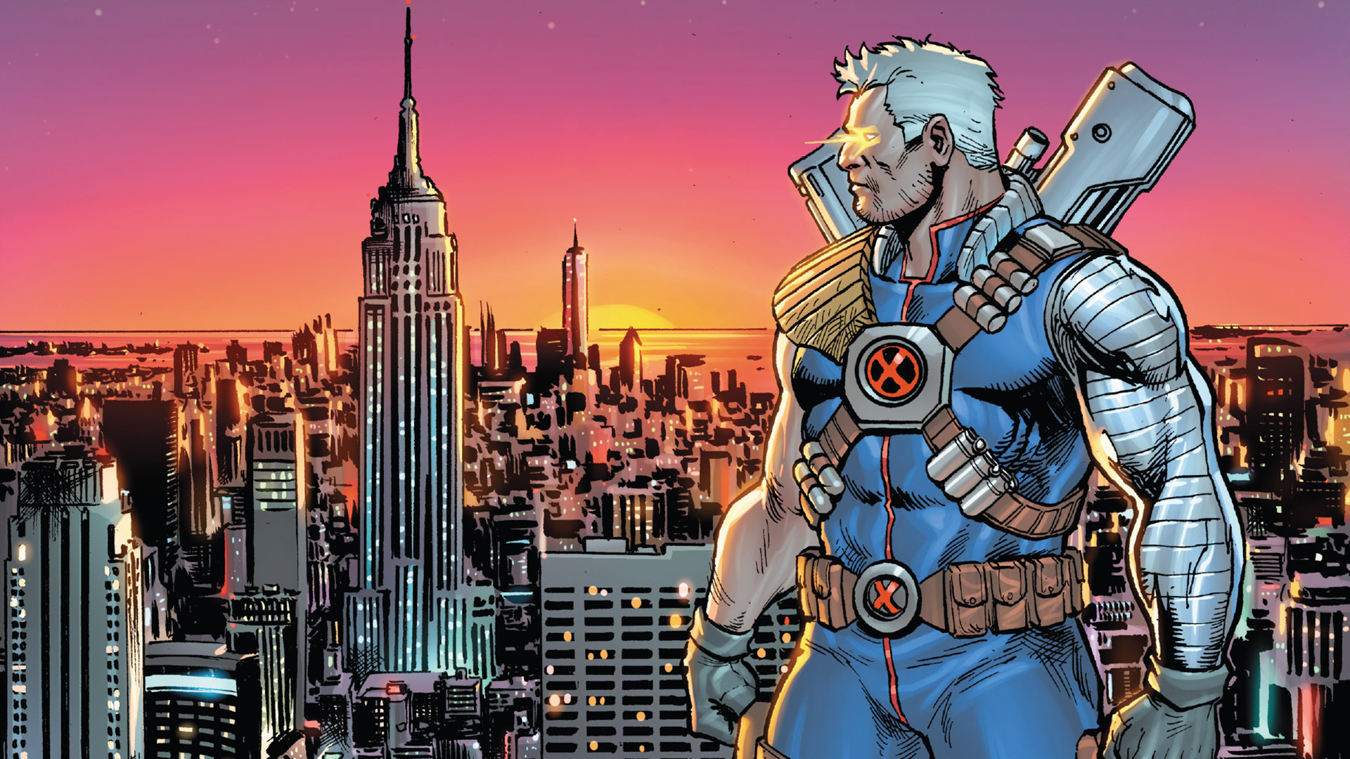 comics, cable, cable (marvel comics), empire state building, new york