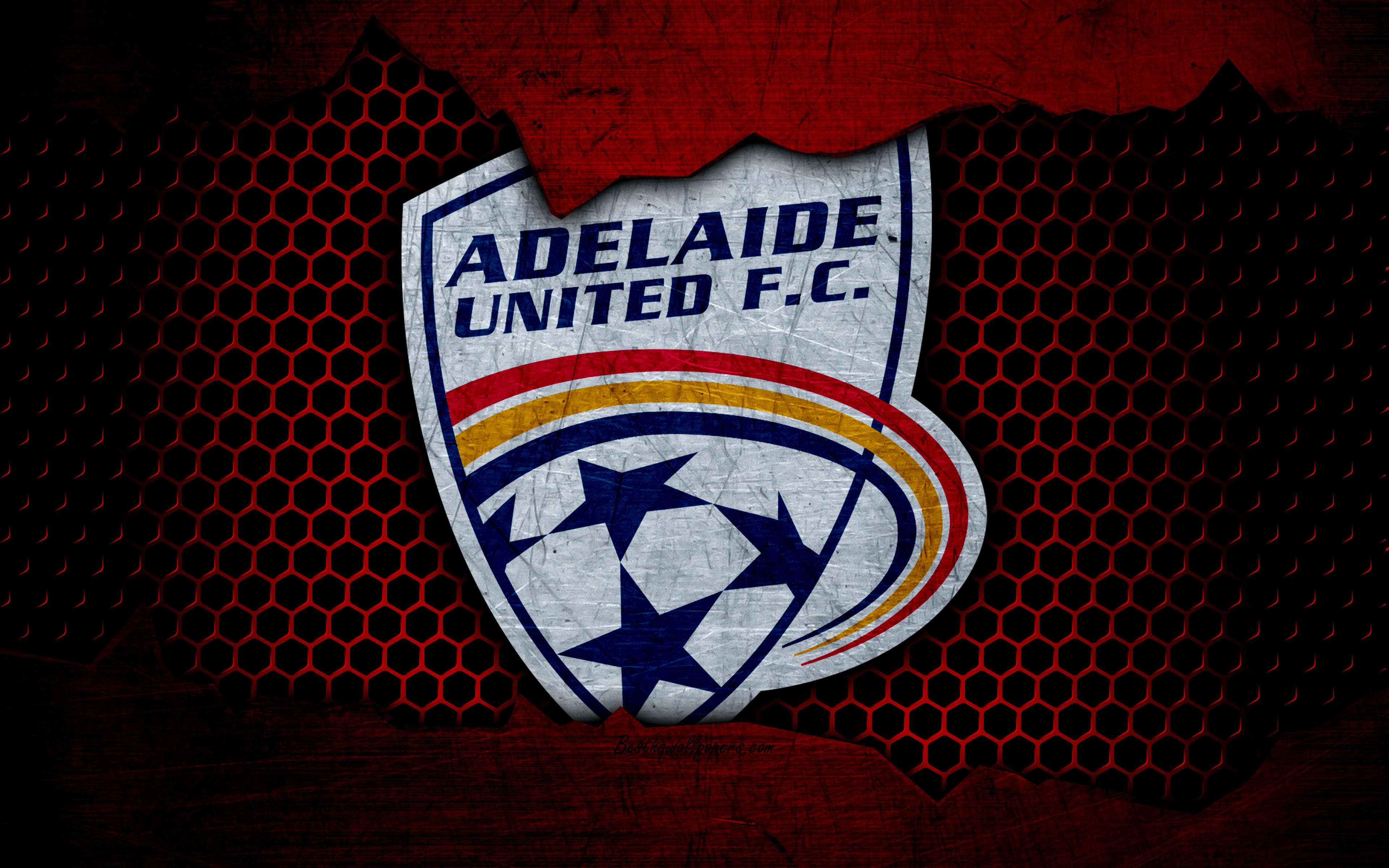 Descarga gratuita de fondo de pantalla para móvil de Fútbol, Logo, Emblema, Deporte, Adelaida United Fc.