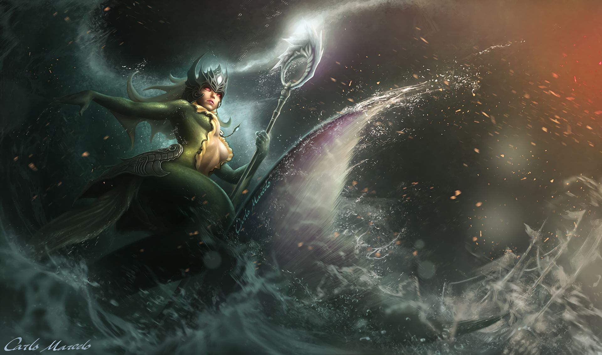 Download mobile wallpaper Water, League Of Legends, Video Game, Nami (League Of Legends) for free.