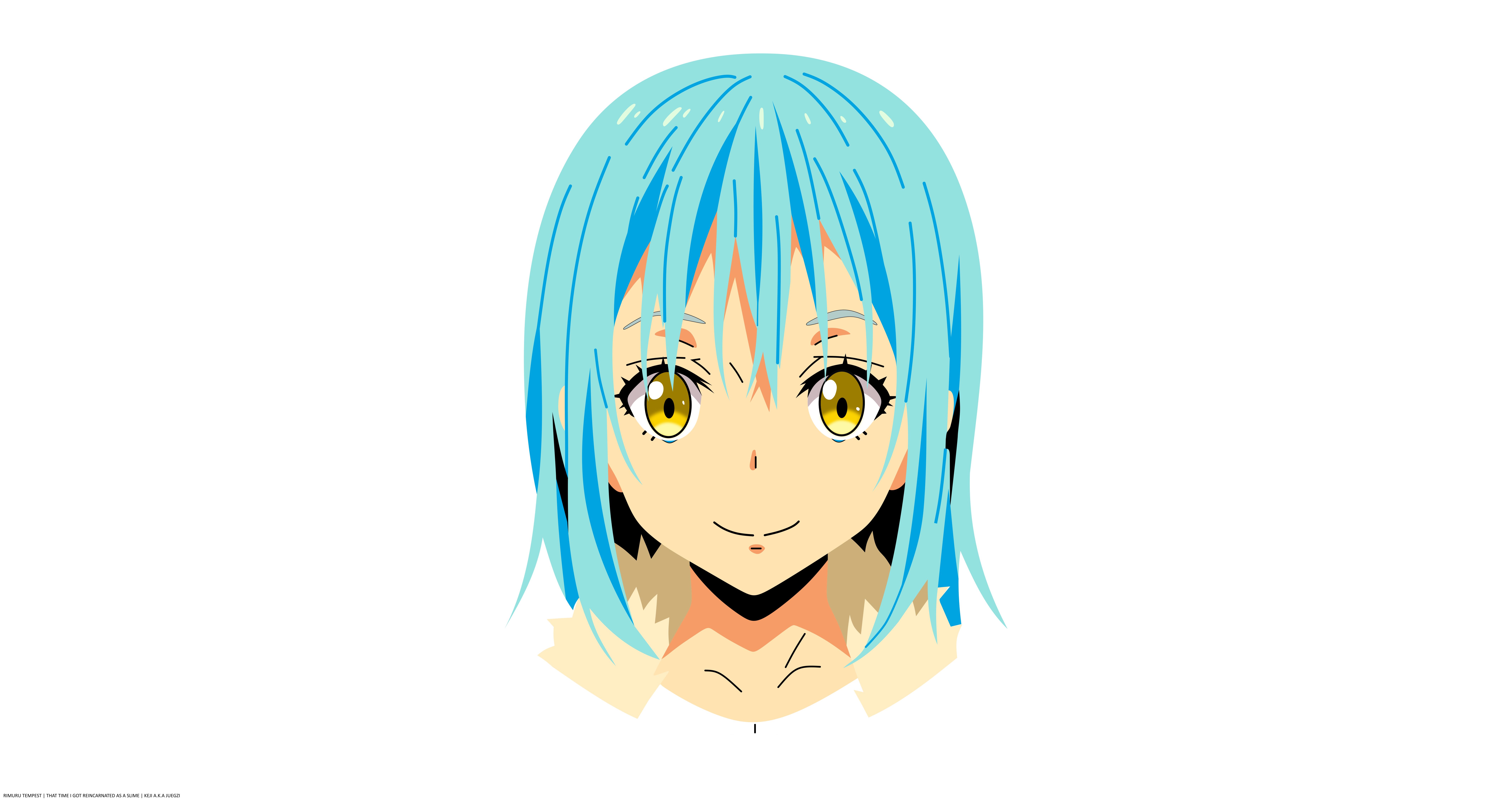 Download mobile wallpaper Anime, Smile, Face, Minimalist, Rimuru Tempest, That Time I Got Reincarnated As A Slime for free.