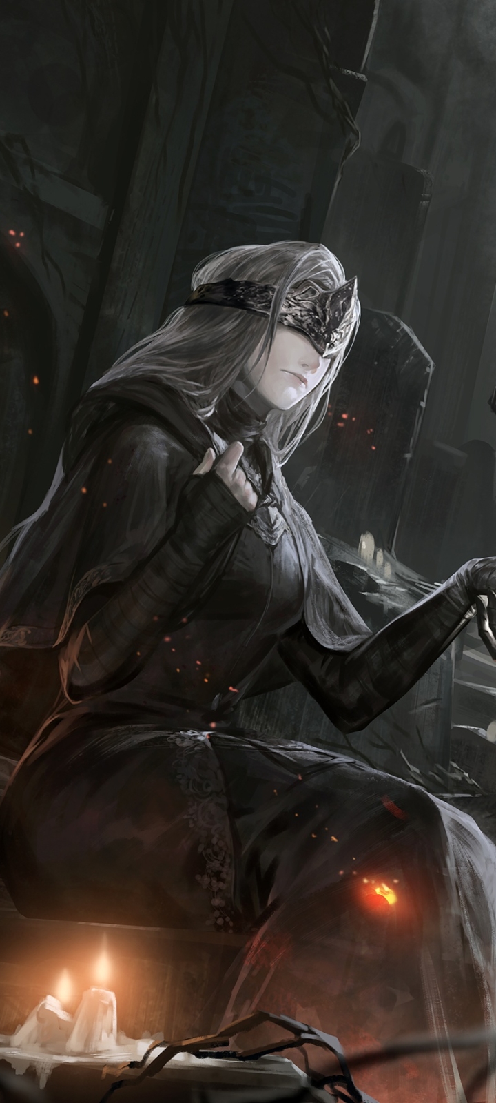 Download mobile wallpaper Candle, Video Game, White Hair, Dark Souls, Dark Souls Iii for free.