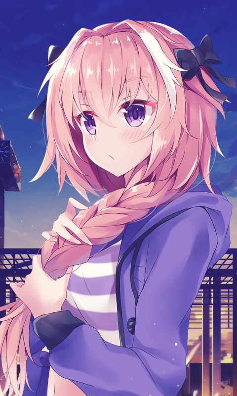 Download mobile wallpaper Anime, Pink Hair, Purple Eyes, Fate/apocrypha, Astolfo (Fate/apocrypha), Fate Series for free.