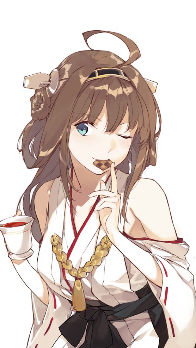 Téléchargez des papiers peints mobile Animé, Collection Kantaï, Kongou (Kancolle) gratuitement.