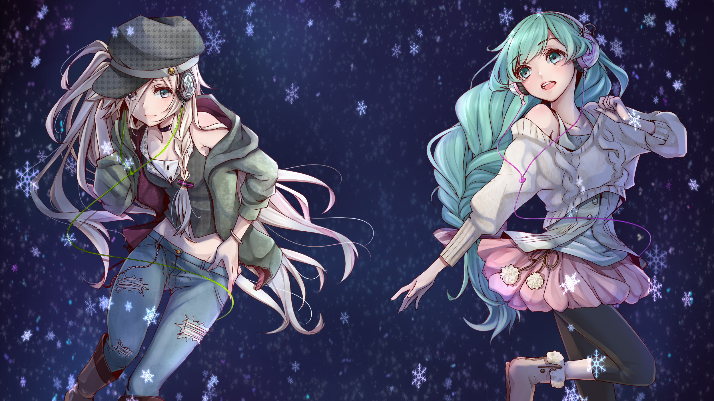Download mobile wallpaper Anime, Vocaloid, Hatsune Miku, Ia (Vocaloid) for free.