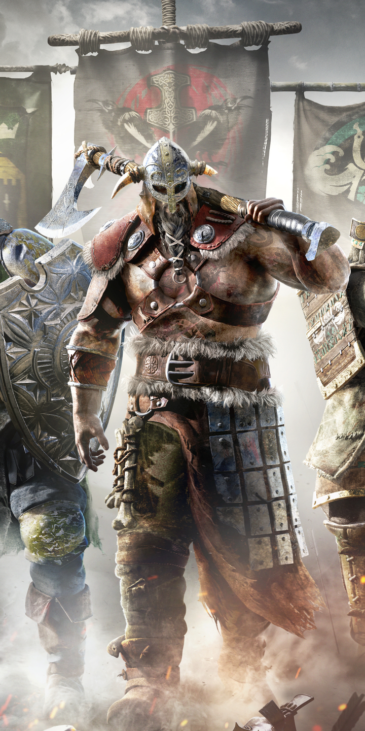 Download mobile wallpaper Warrior, Axe, Video Game, Viking, For Honor (Video Game), For Honor, Banner for free.
