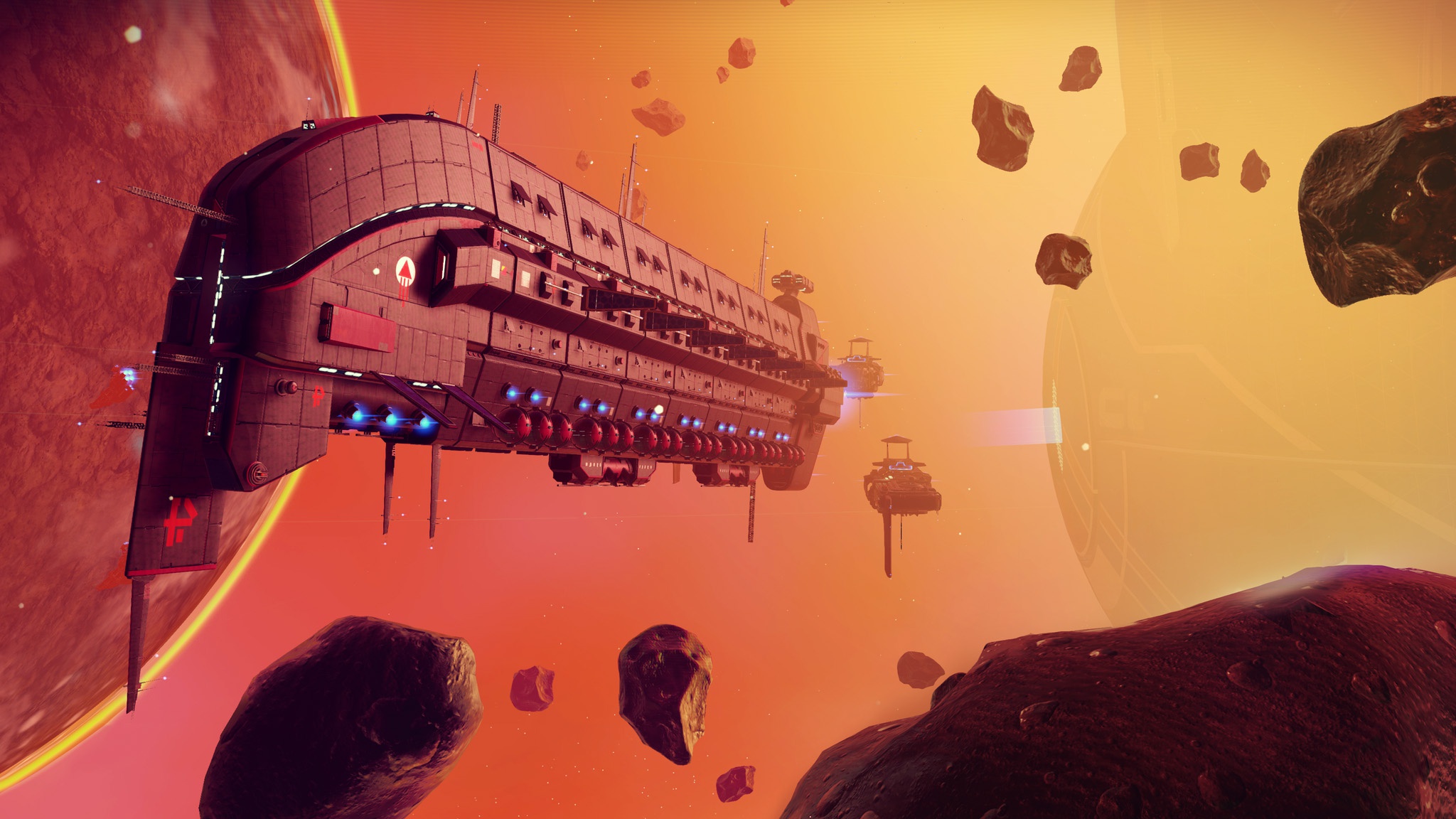 Free download wallpaper Spaceship, Asteroid, Video Game, No Man's Sky on your PC desktop