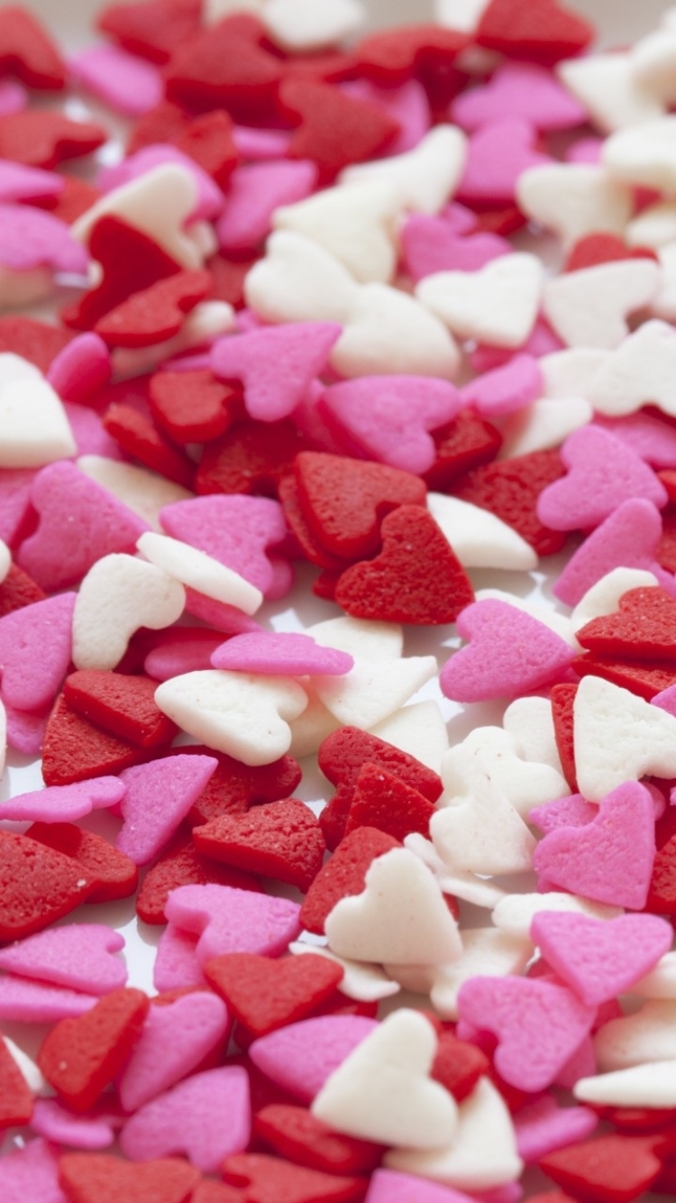 Download mobile wallpaper Food, Colors, Heart, Candy, Romantic, Heart Shaped for free.