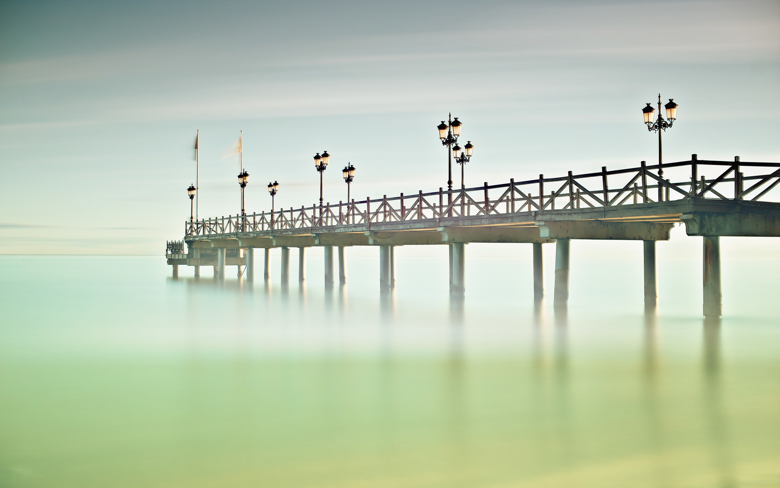 man made, pier, andalusia, spain