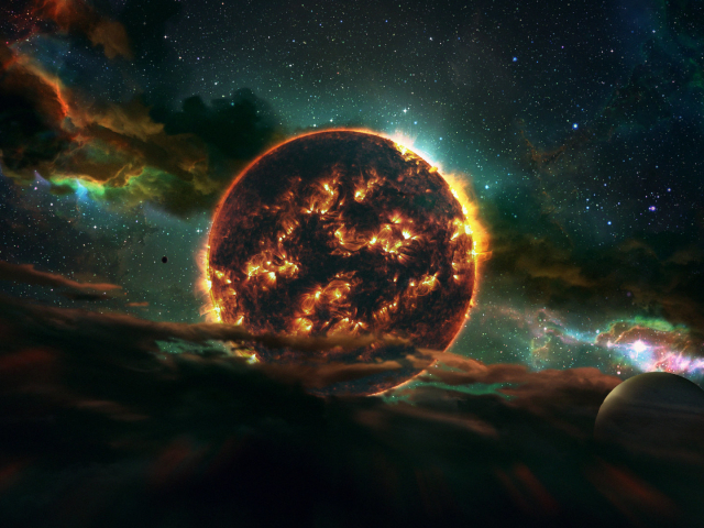 Download mobile wallpaper Sun, Space, Sci Fi for free.