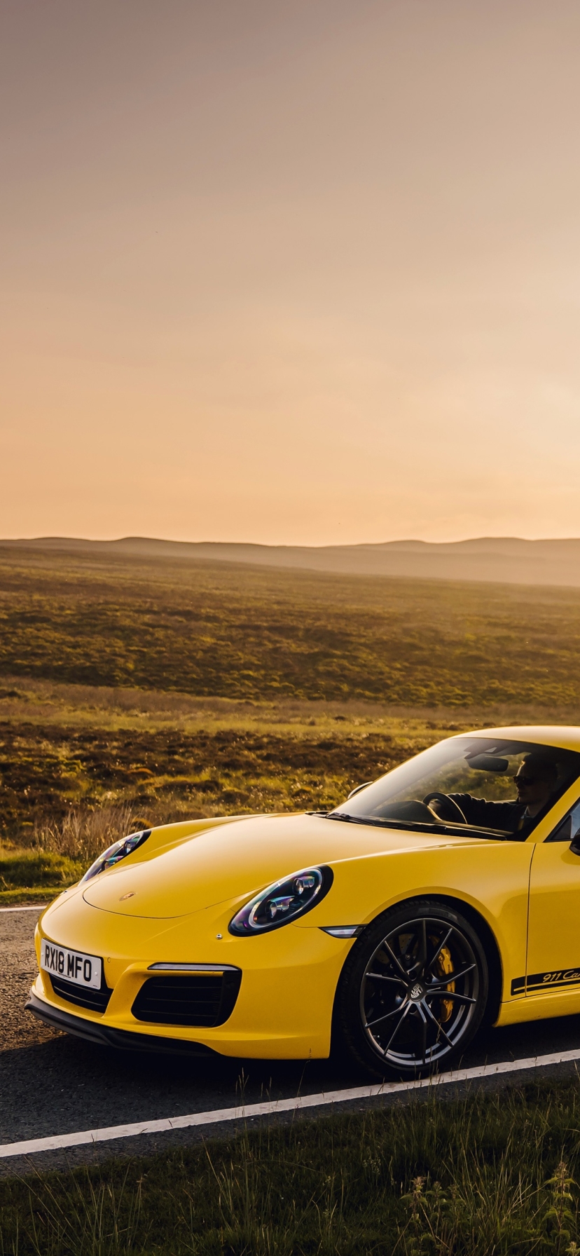 Download mobile wallpaper Porsche, Car, Porsche 911, Vehicles, Yellow Car, Porsche 911 Carrera T for free.