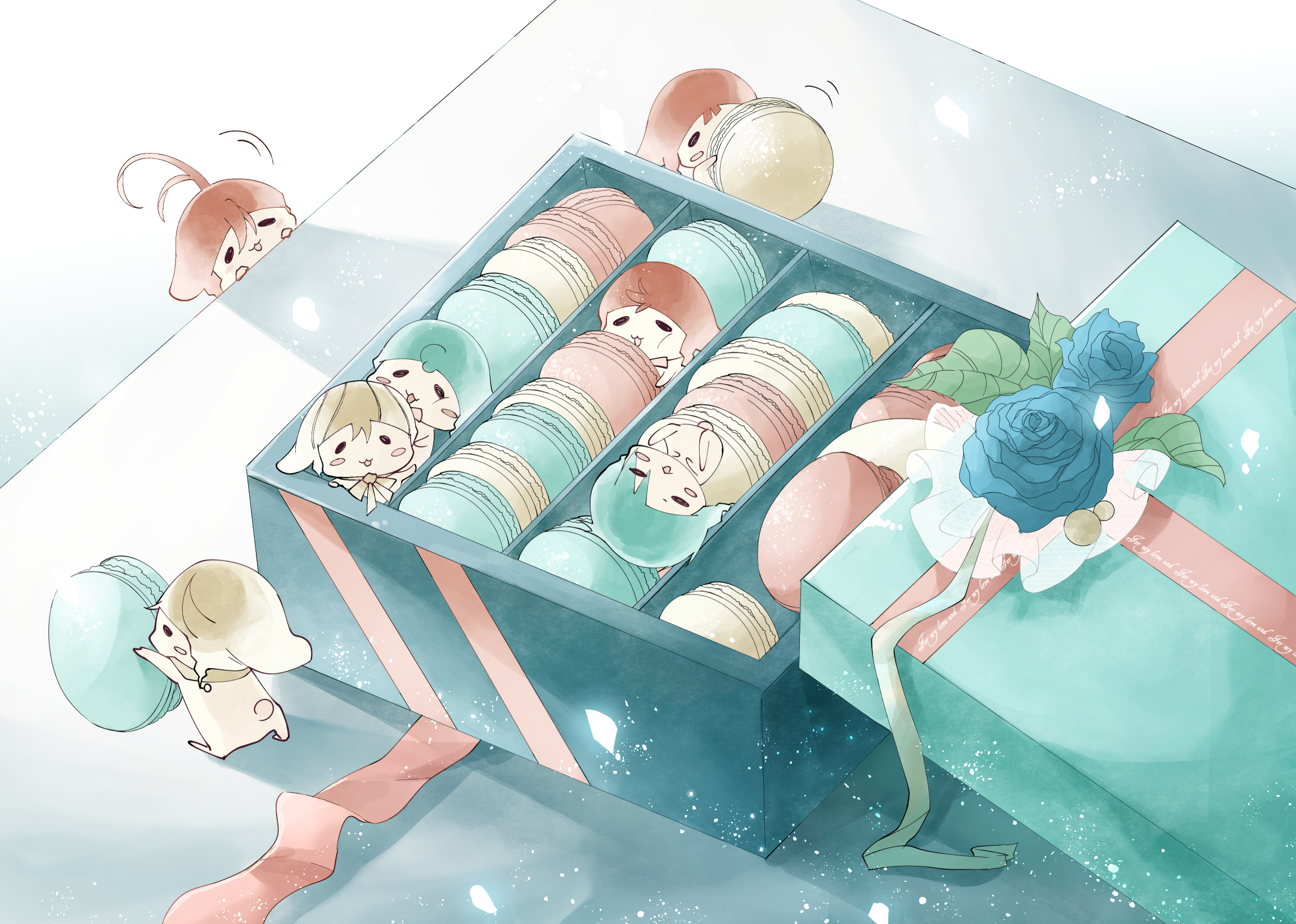 Download mobile wallpaper Anime, Food, Macaron for free.