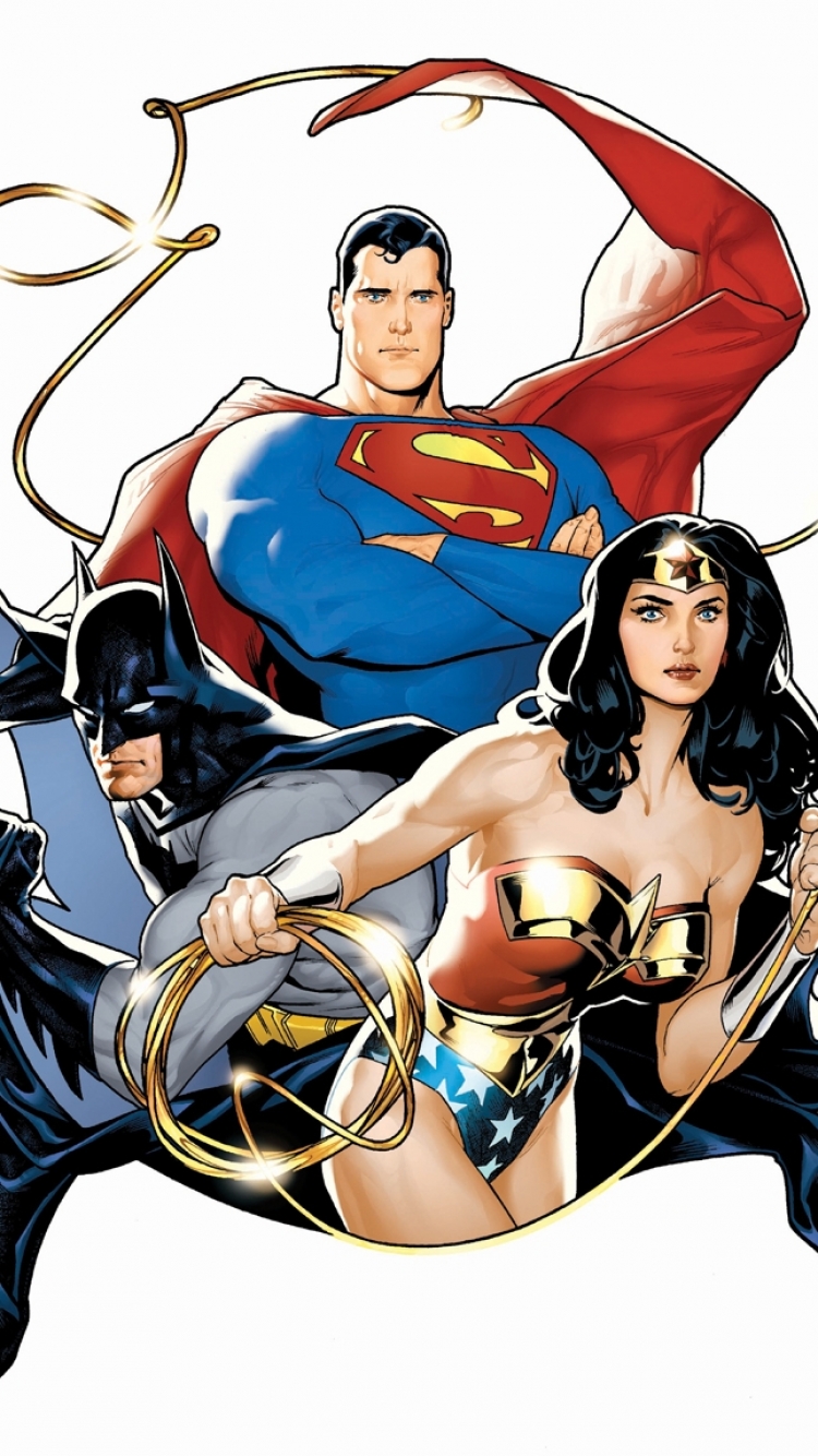 Download mobile wallpaper Batman, Superman, Comics, Wonder Woman, Justice League for free.