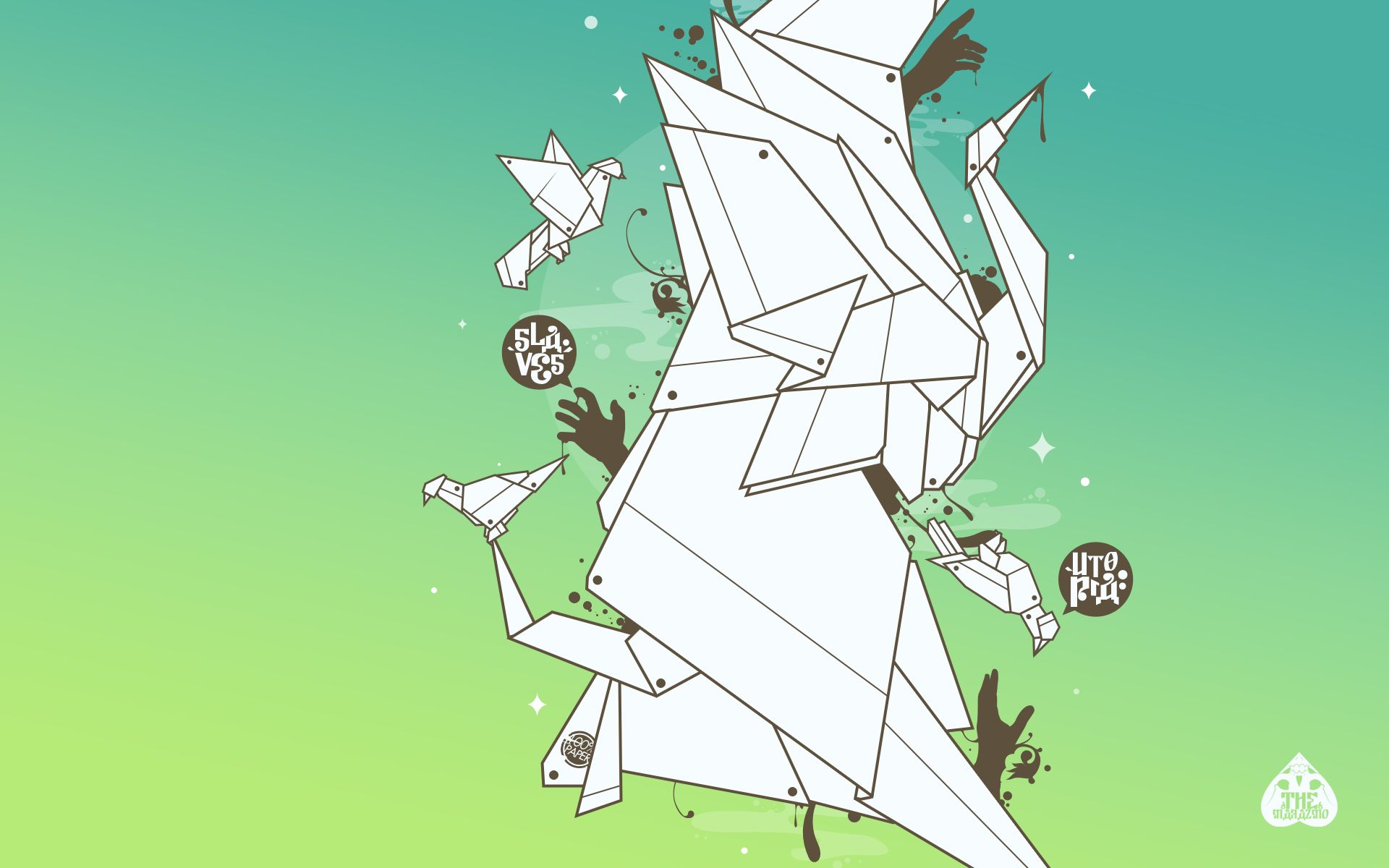 Laden Sie das Origami, Menschengemacht-Bild kostenlos auf Ihren PC-Desktop herunter