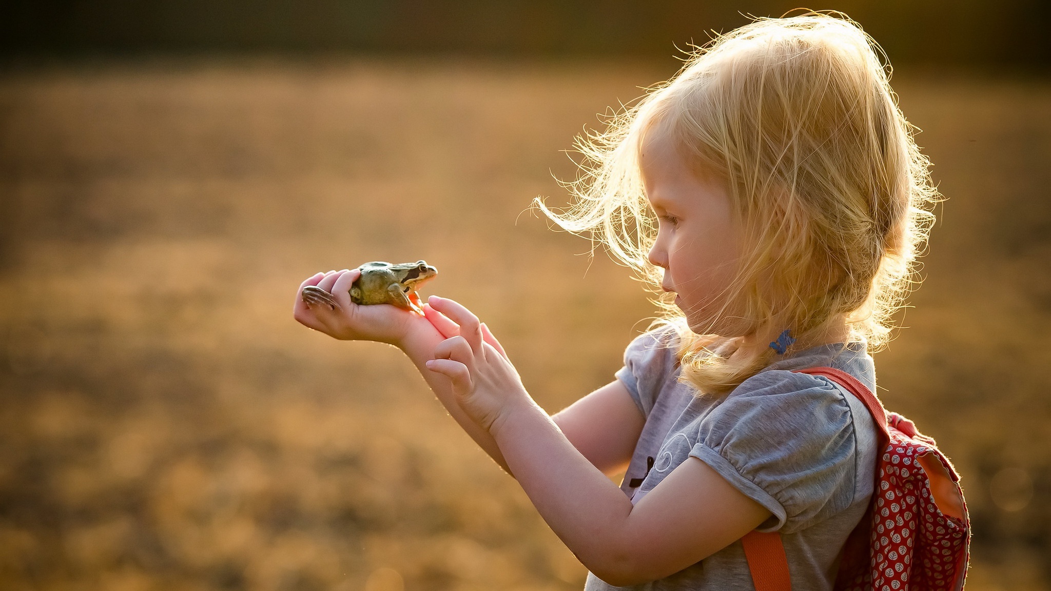 Download mobile wallpaper Child, Photography, Frog, Little Girl for free.