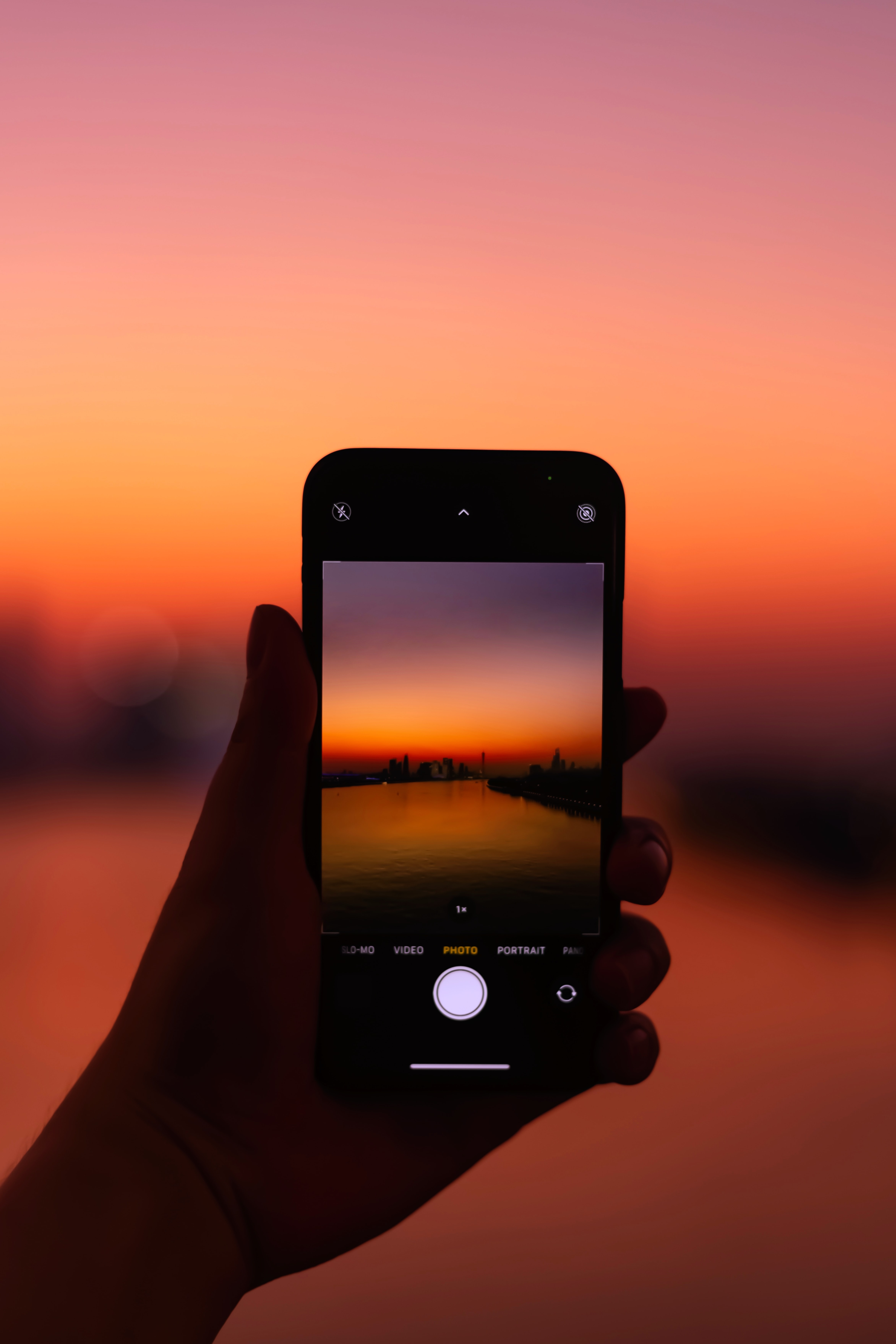 sunset, twilight, hand, dusk, technologies, technology, telephone, photo