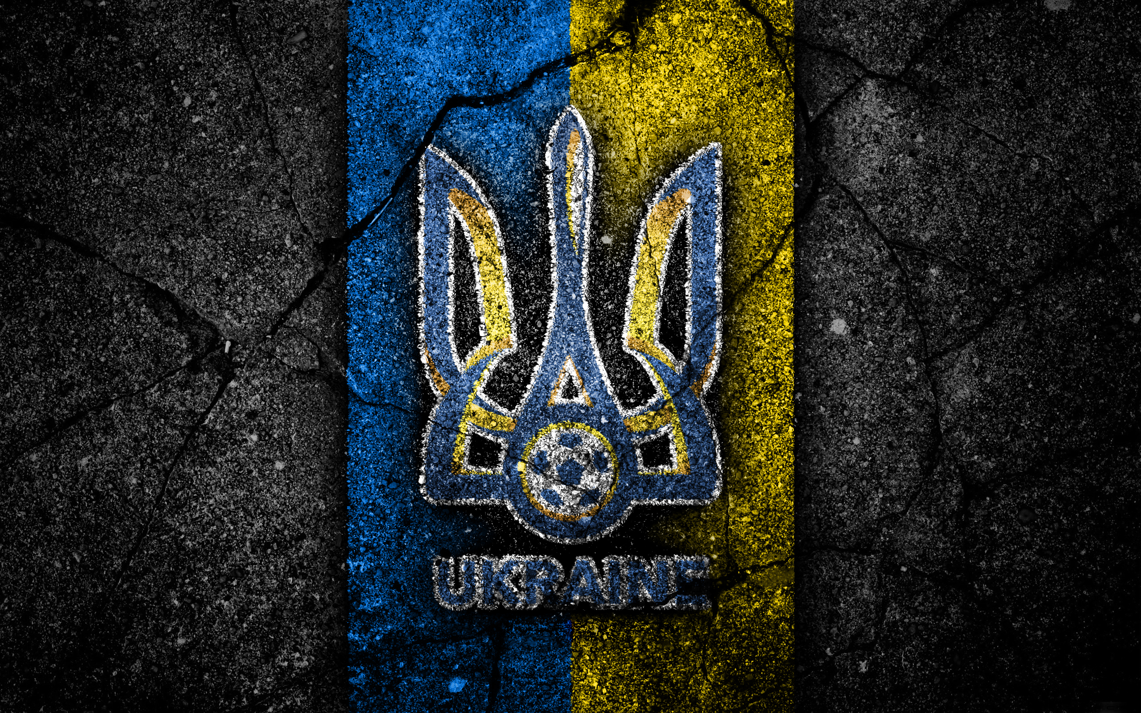 451463 Hintergrundbild herunterladen sport, ukrainische fußballnationalmannschaft, emblem, logo, fußball, ukraine - Bildschirmschoner und Bilder kostenlos