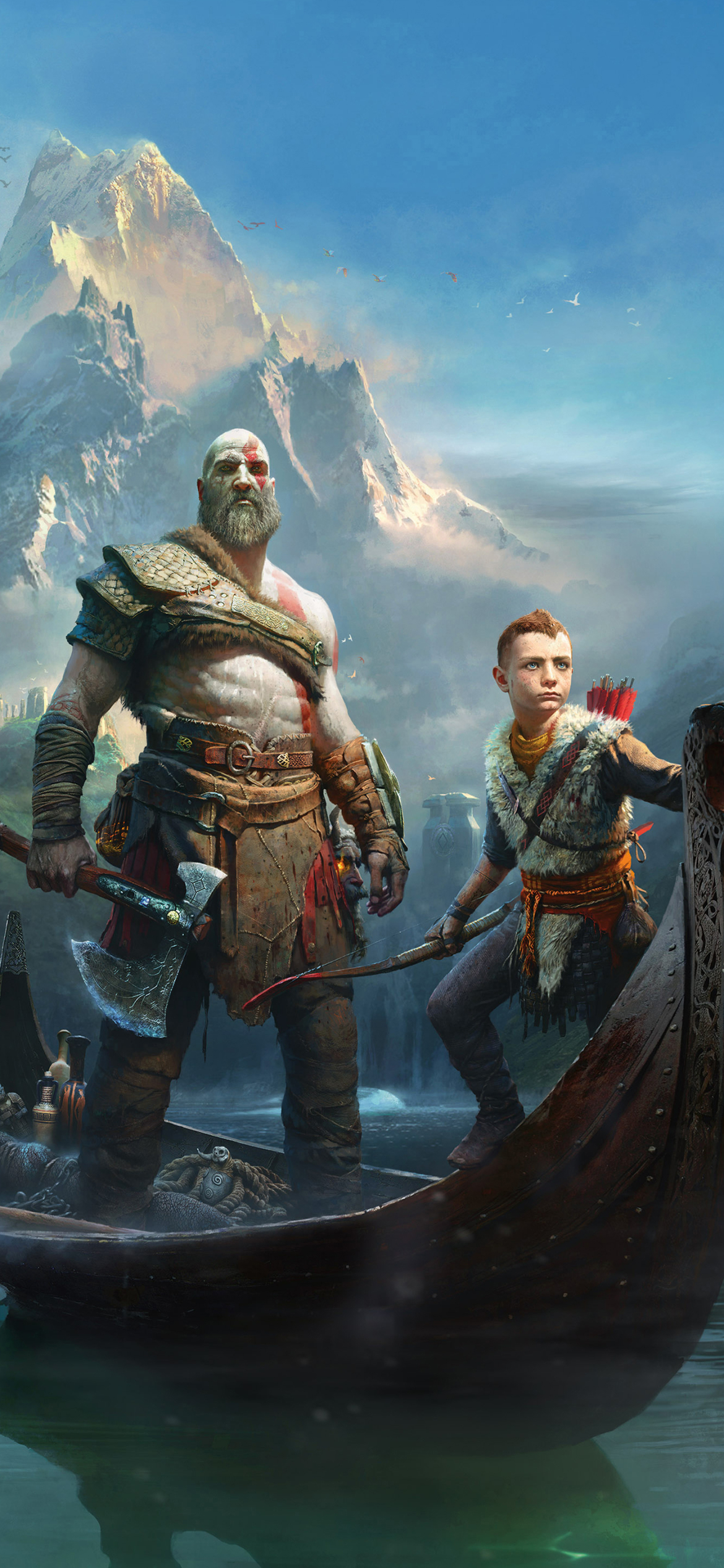 Download mobile wallpaper God Of War, Video Game, Kratos (God Of War), Atreus (God Of War), God Of War (2018) for free.