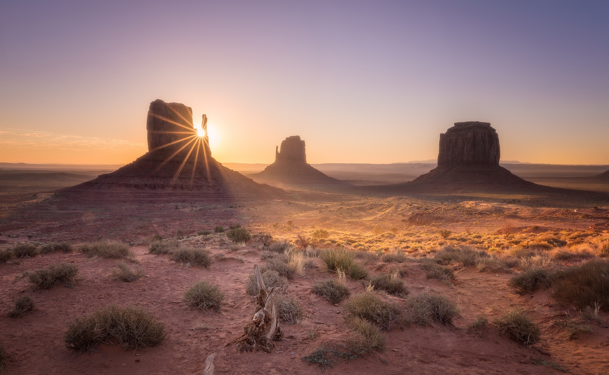 Download mobile wallpaper Landscape, Nature, Desert, Sunrise, Earth, Utah, Monument Valley for free.