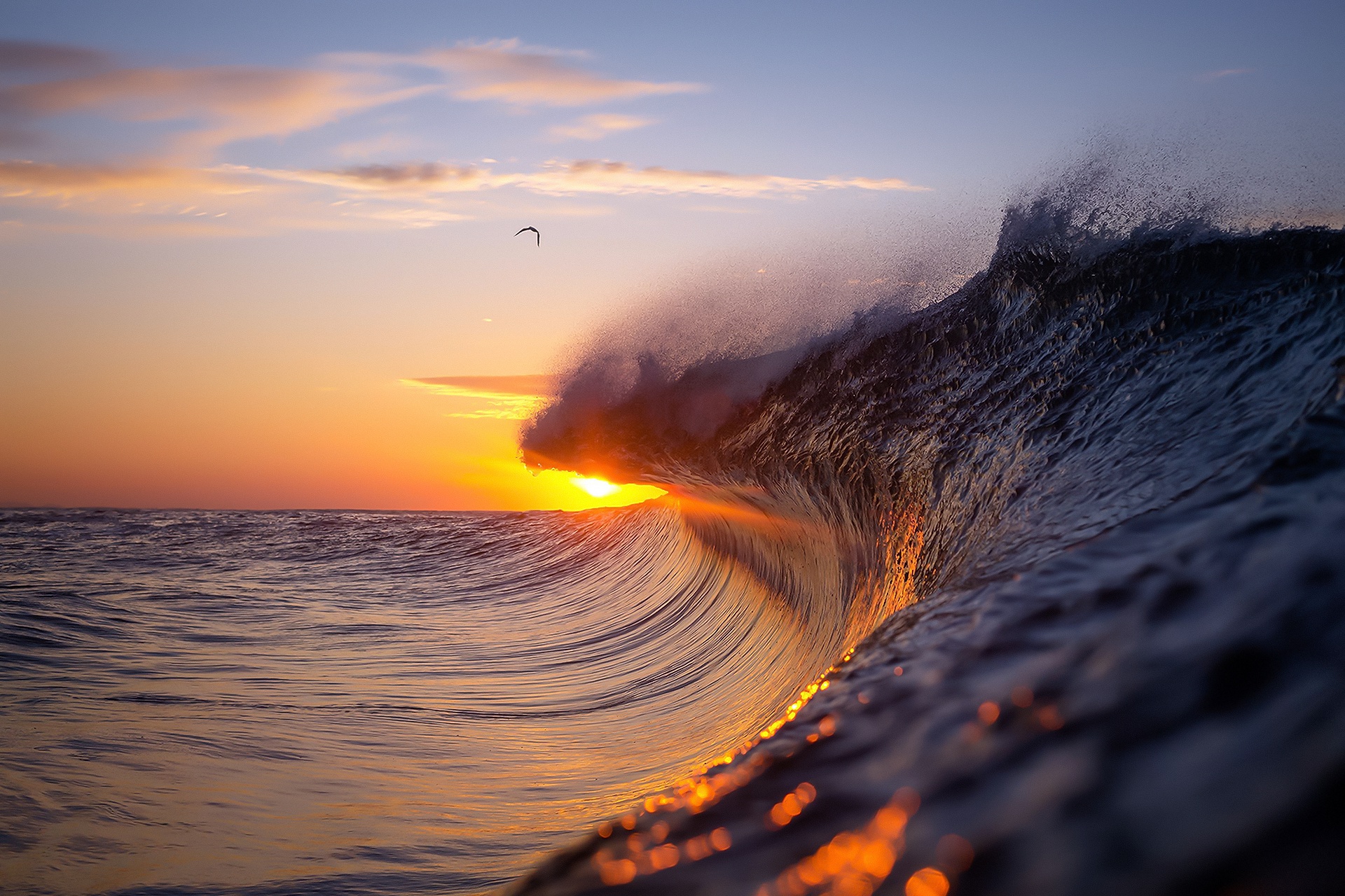 Téléchargez gratuitement l'image Coucher De Soleil, Océan, Vague, La Nature, Terre/nature sur le bureau de votre PC