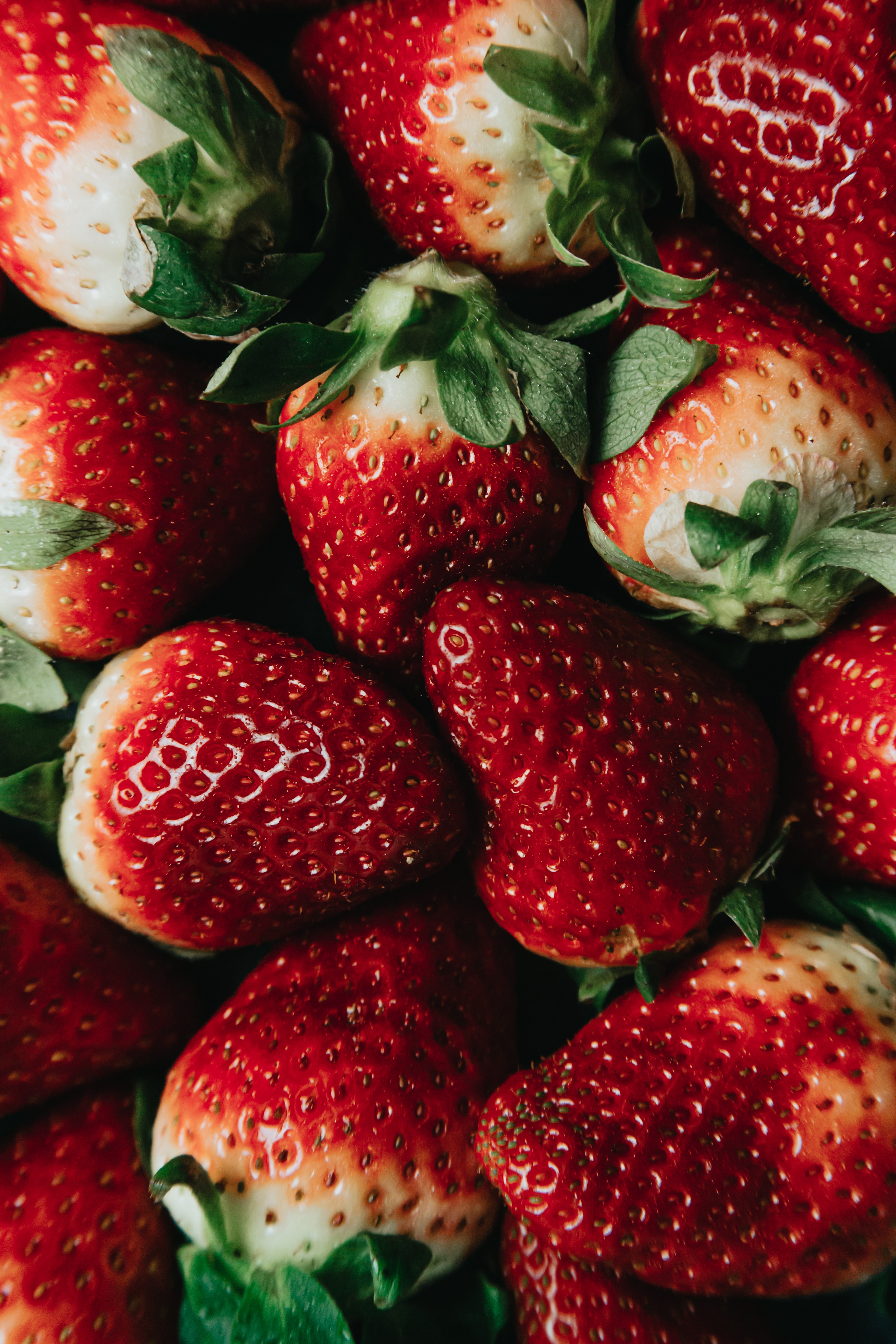 strawberry, fruits, food, berries, red, macro 8K