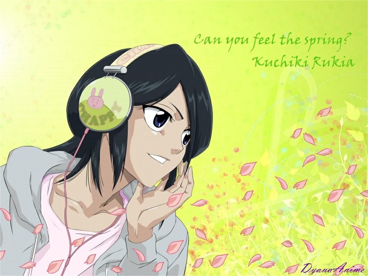 Handy-Wallpaper Bleach, Rukia Kuchiki, Animes kostenlos herunterladen.