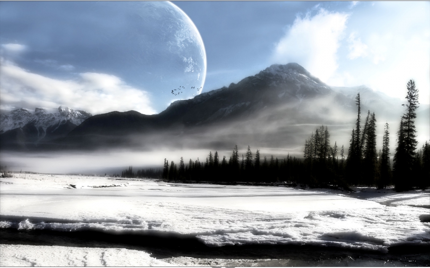Free download wallpaper Winter, Mountains, Landscape on your PC desktop