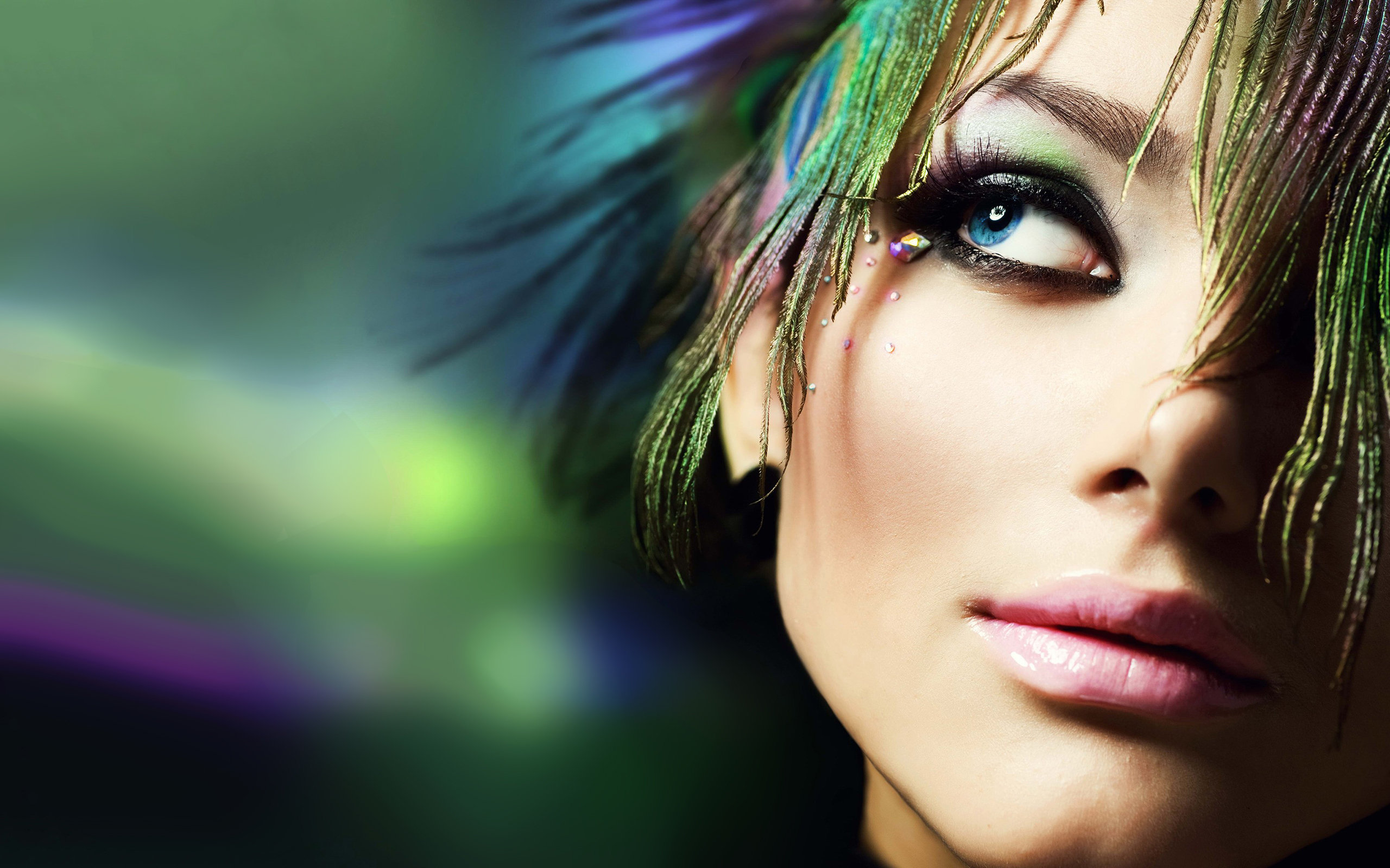 Free download wallpaper Face, Model, Women, Blue Eyes on your PC desktop