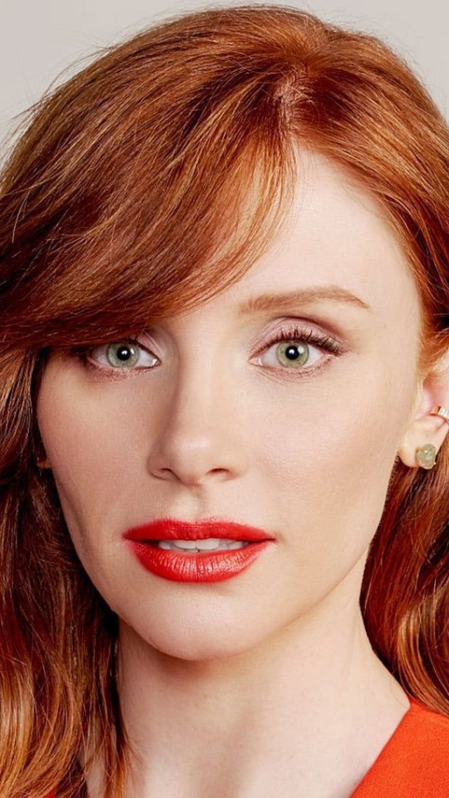 Handy-Wallpaper Rothaarige, Gesicht, Amerikanisch, Berühmtheiten, Darstellerin, Lippenstift, Bryce Dallas Howard kostenlos herunterladen.