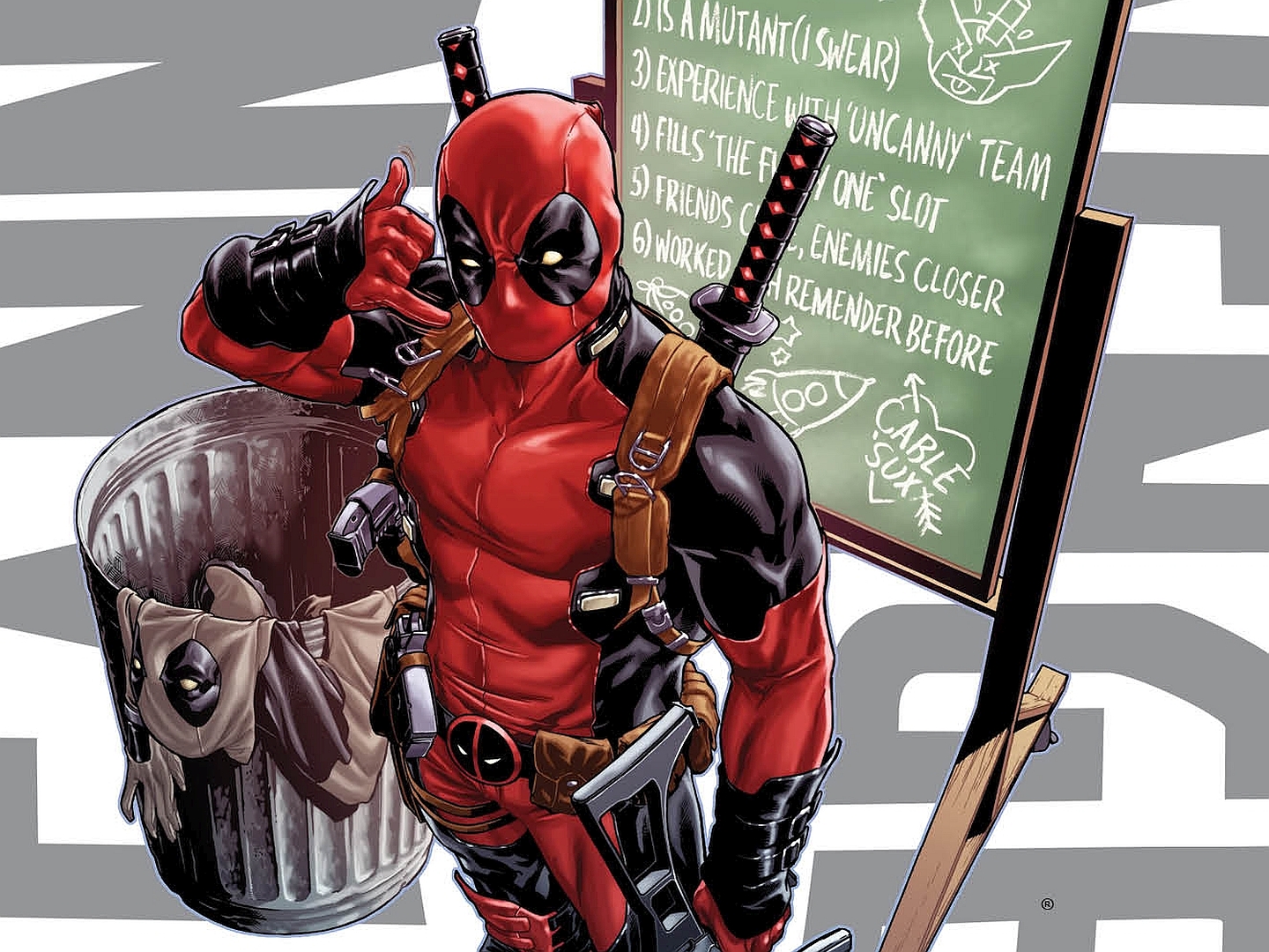 Baixar papel de parede para celular de Deadpool, História Em Quadrinhos, Mercenário Com Boca gratuito.