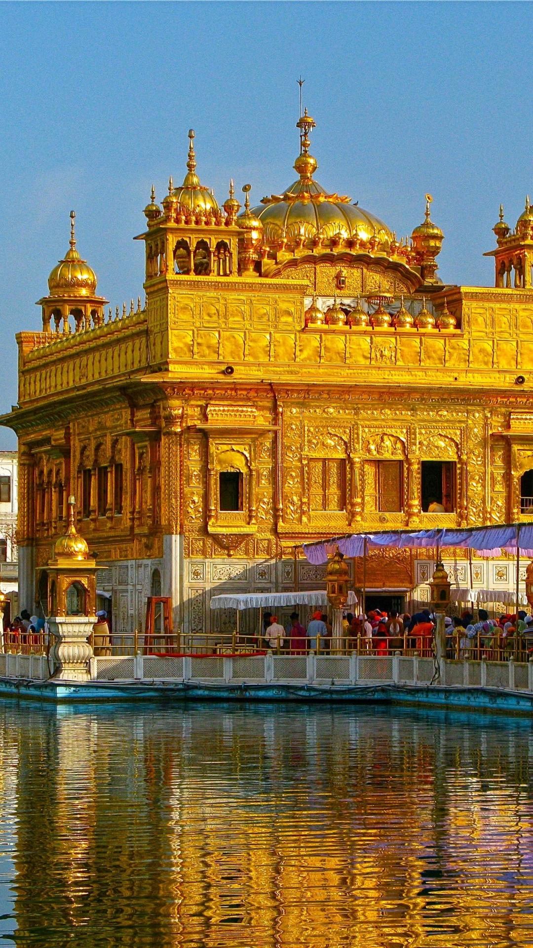 1100247 Hintergrundbild herunterladen religiös, harmandir sahib, goldener tempel, amritsar, indien, tempel - Bildschirmschoner und Bilder kostenlos