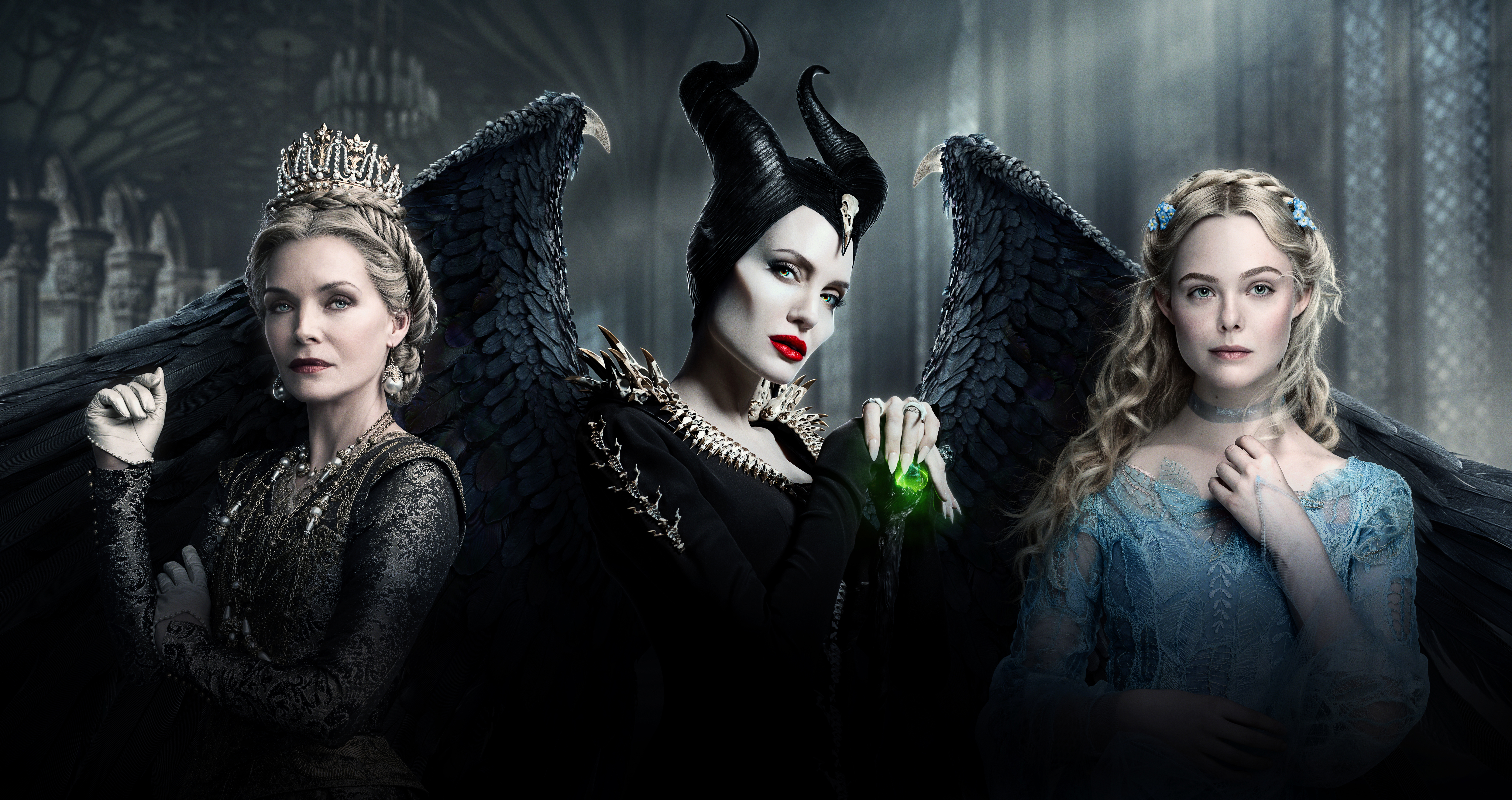 movie, maleficent: mistress of evil, angelina jolie, elle fanning, maleficent, michelle pfeiffer