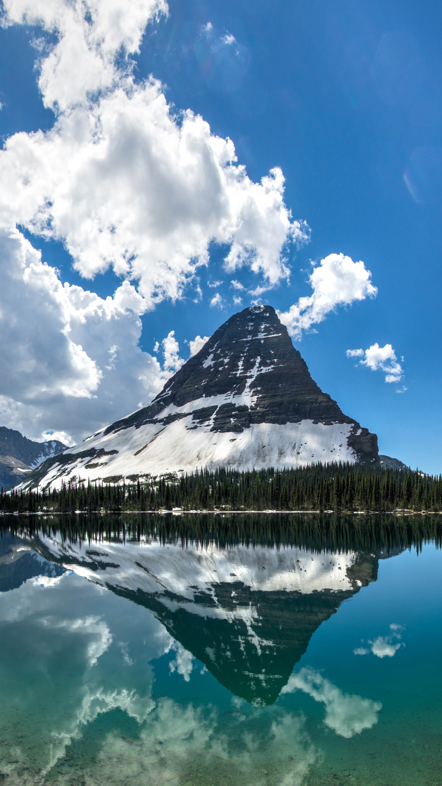 Laden Sie das Landschaft, Natur, Berg, See, Gebirge, Panorama, Nationalpark, Montana, Glacier Nationalpark, Erde/natur, Spiegelung, Betrachtung-Bild kostenlos auf Ihren PC-Desktop herunter