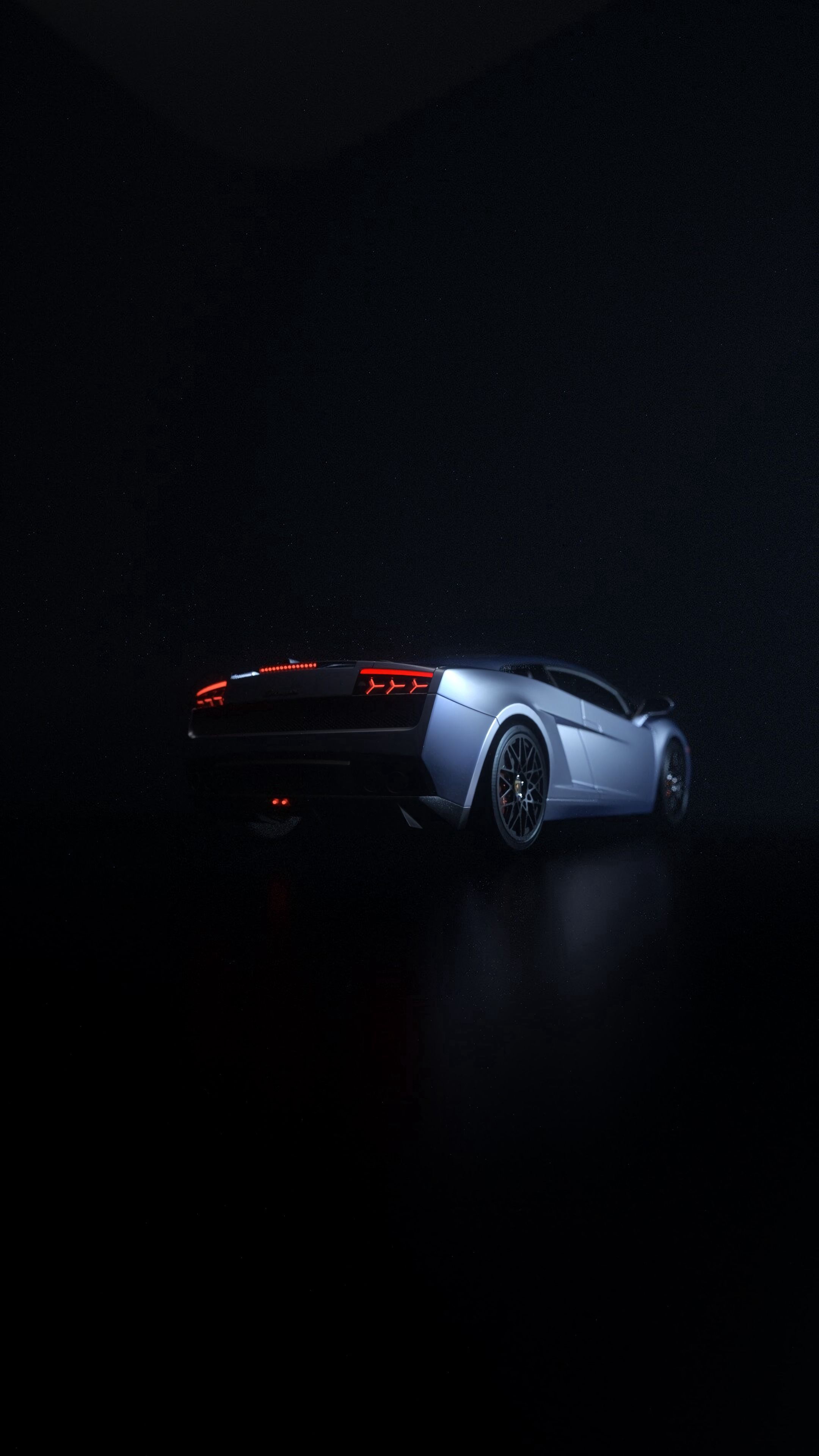Download mobile wallpaper Machine, Rear View, Back View, Car, Backlight, Illumination, Sports, Sports Car, Dark for free.